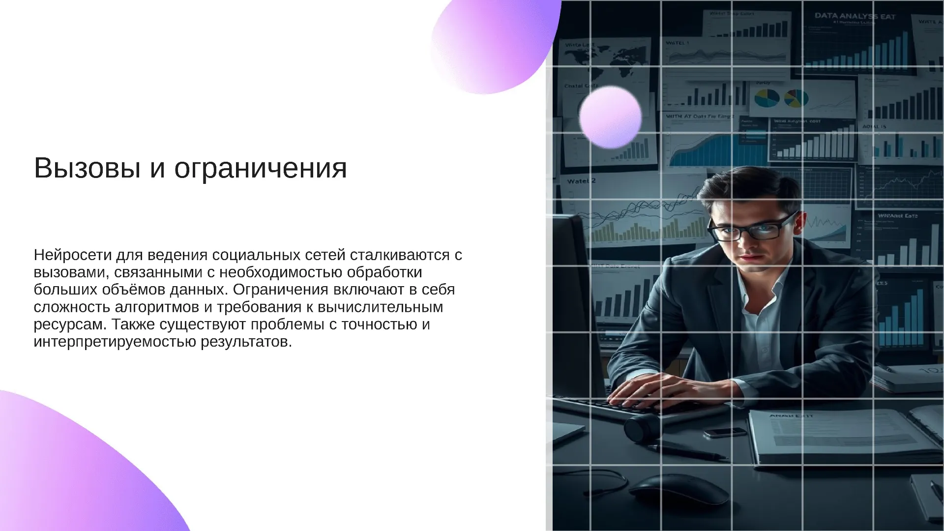 Вызовы и ограничения - слайд для презентации на тему 