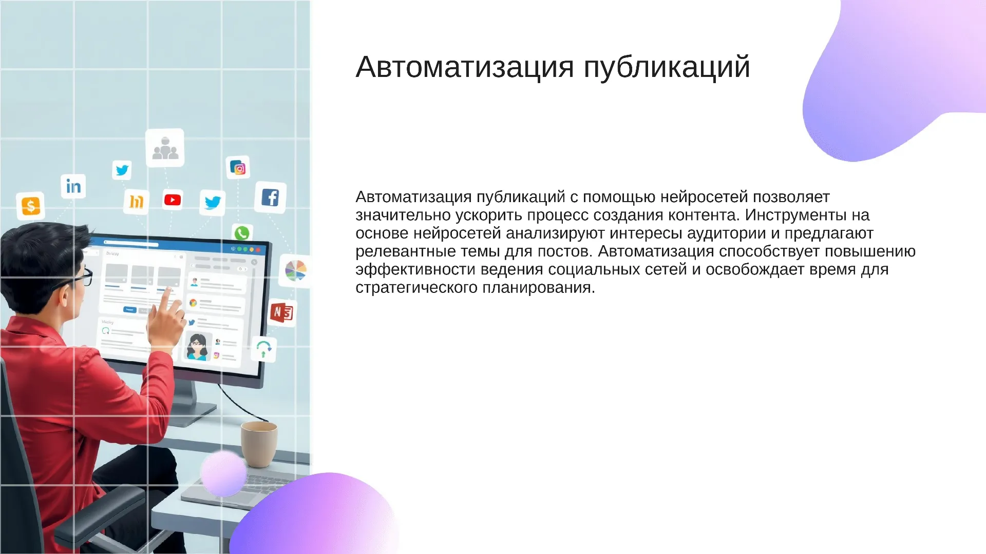 Автоматизация публикаций - слайд для презентации на тему 