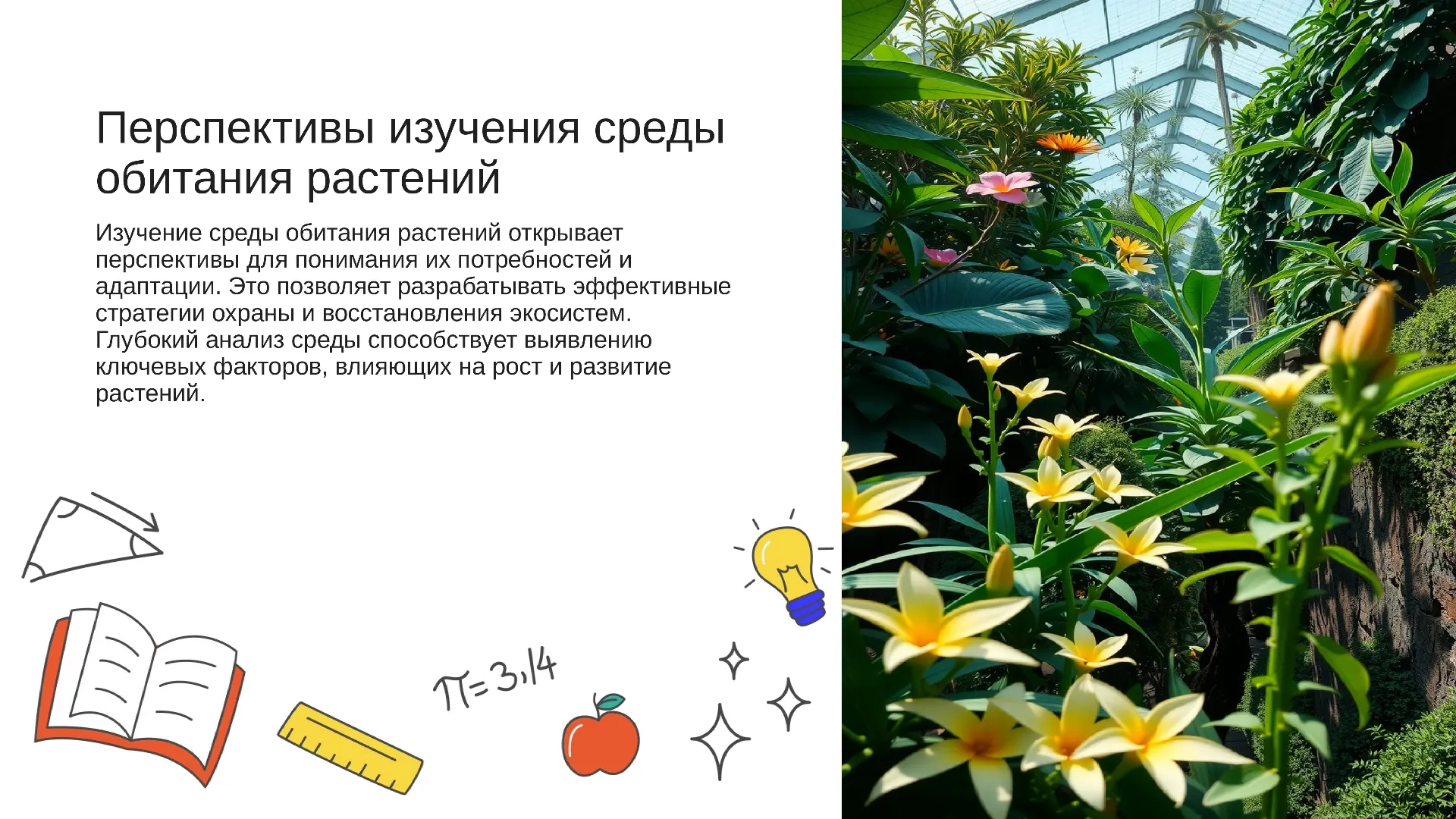 Перспективы изучения среды обитания растений - слайд для презентации на тему 