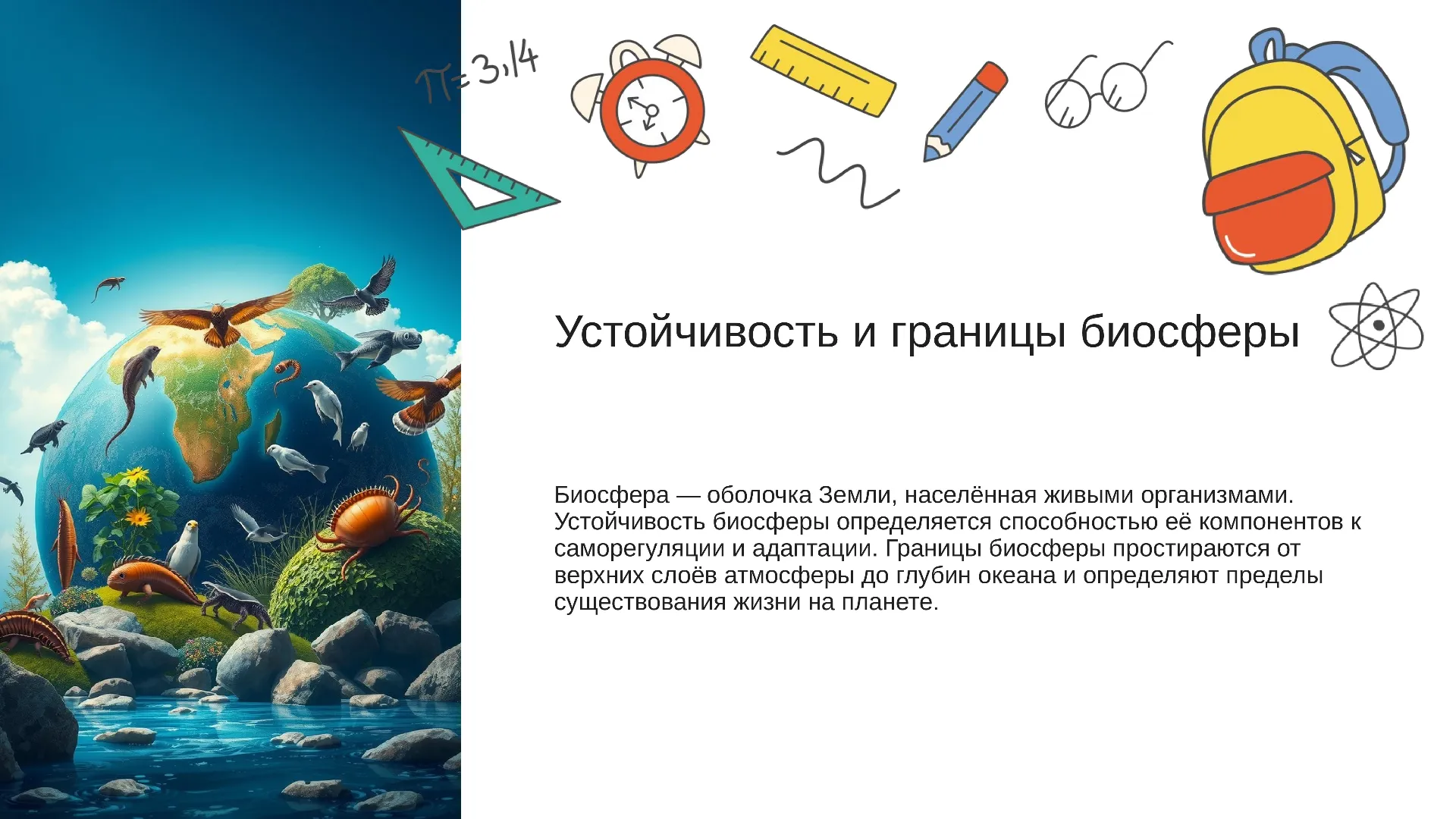 Устойчивость и границы биосферы - слайд для презентации на тему 
