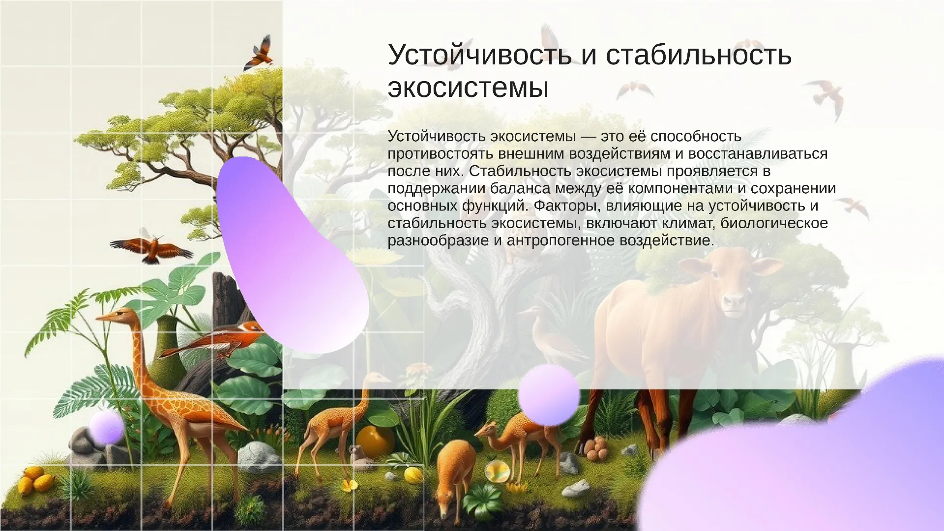 Устойчивость и стабильность экосистемы - слайд для презентации на тему 