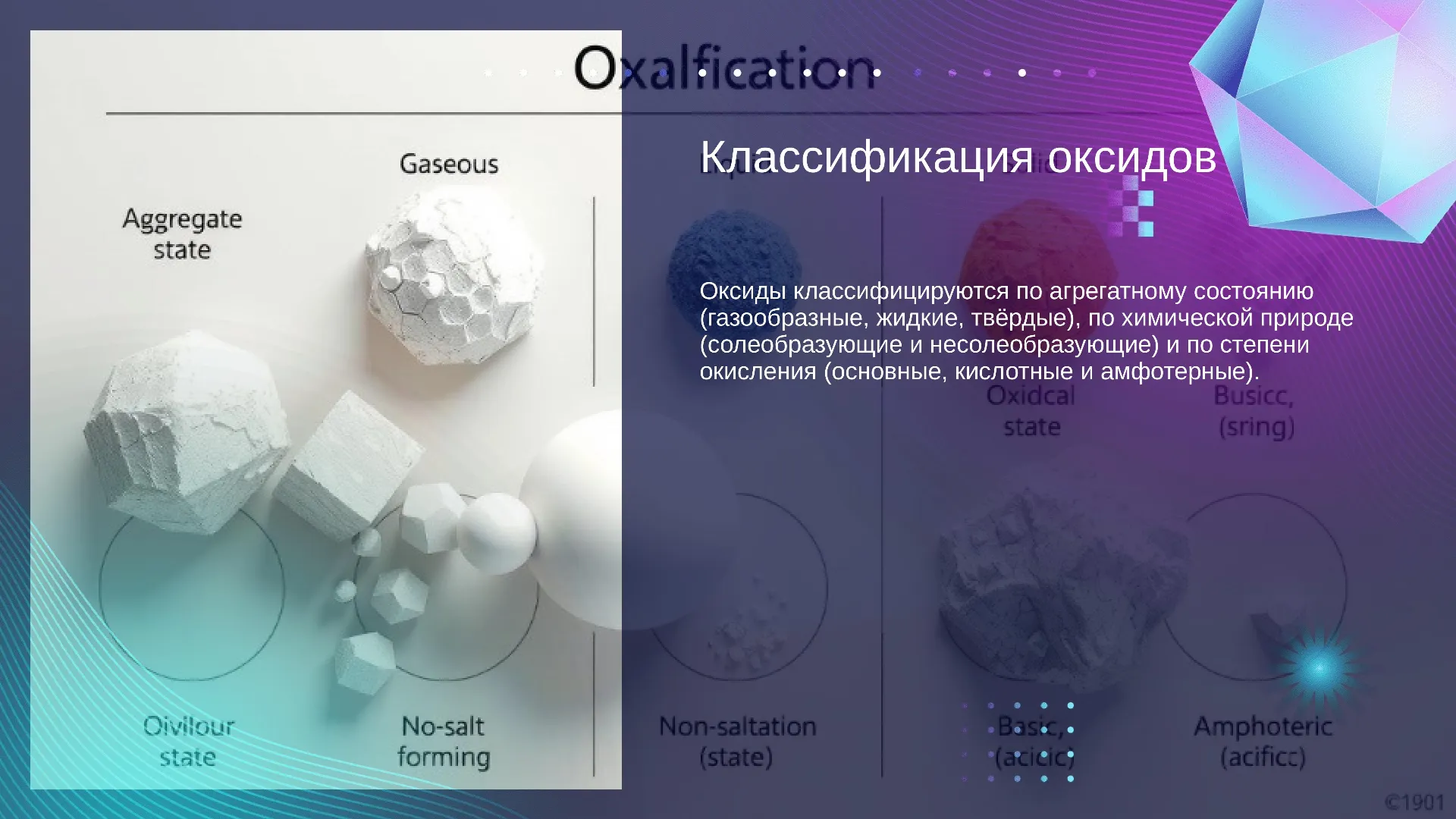 Классификация оксидов - слайд для презентации на тему 