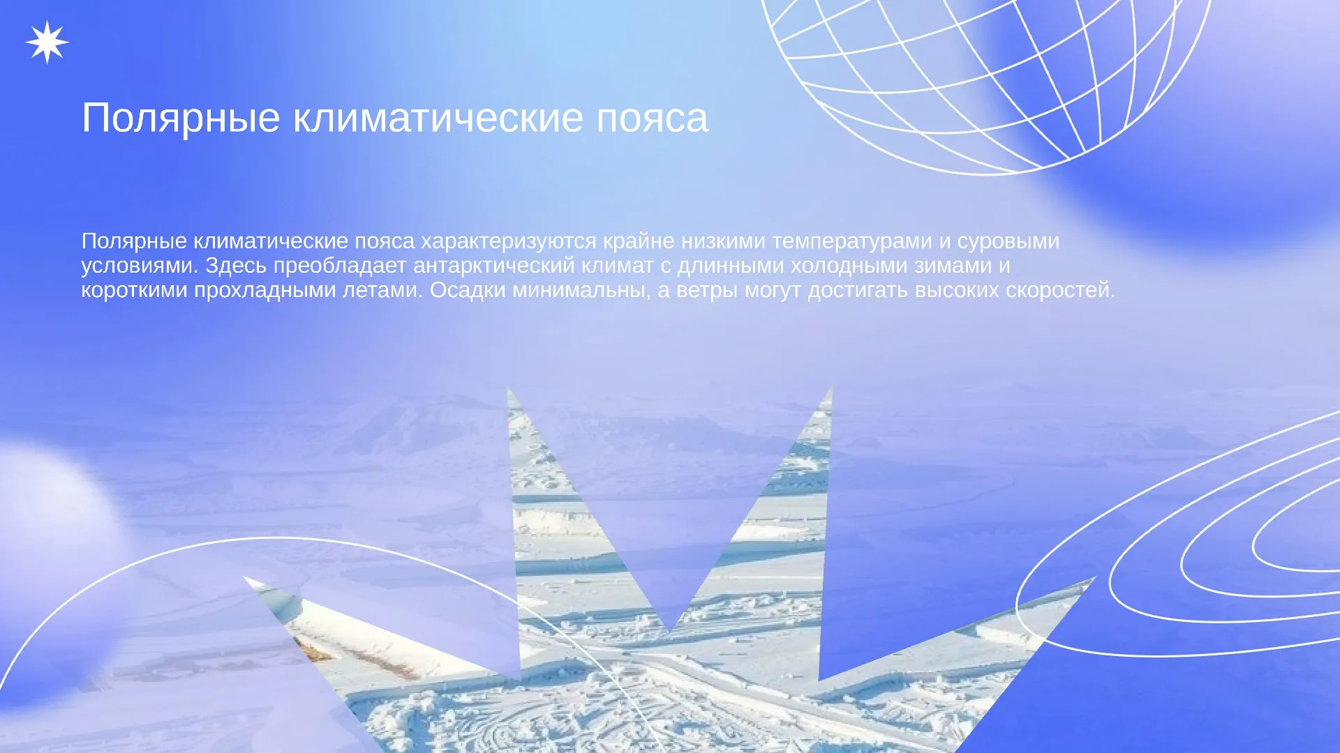 Полярные климатические пояса - слайд для презентации на тему 