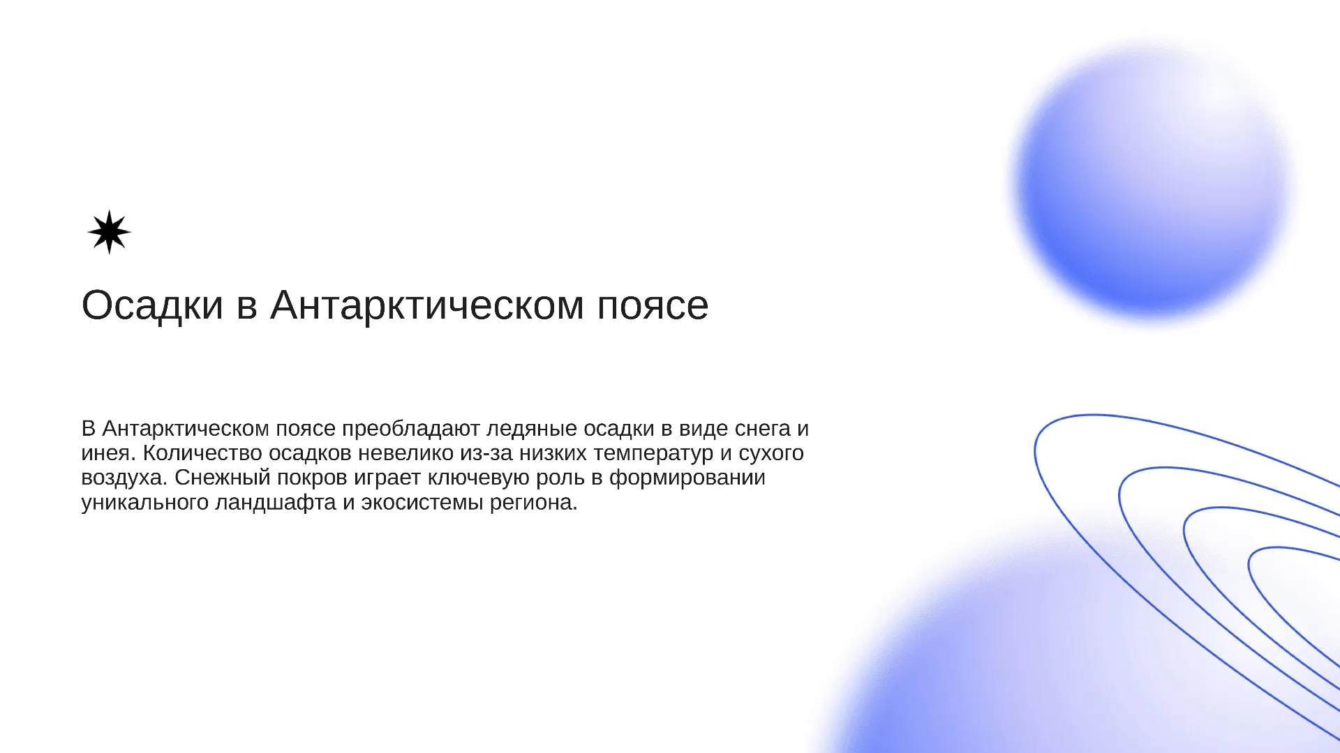 Осадки в Антарктическом поясе - слайд для презентации на тему 