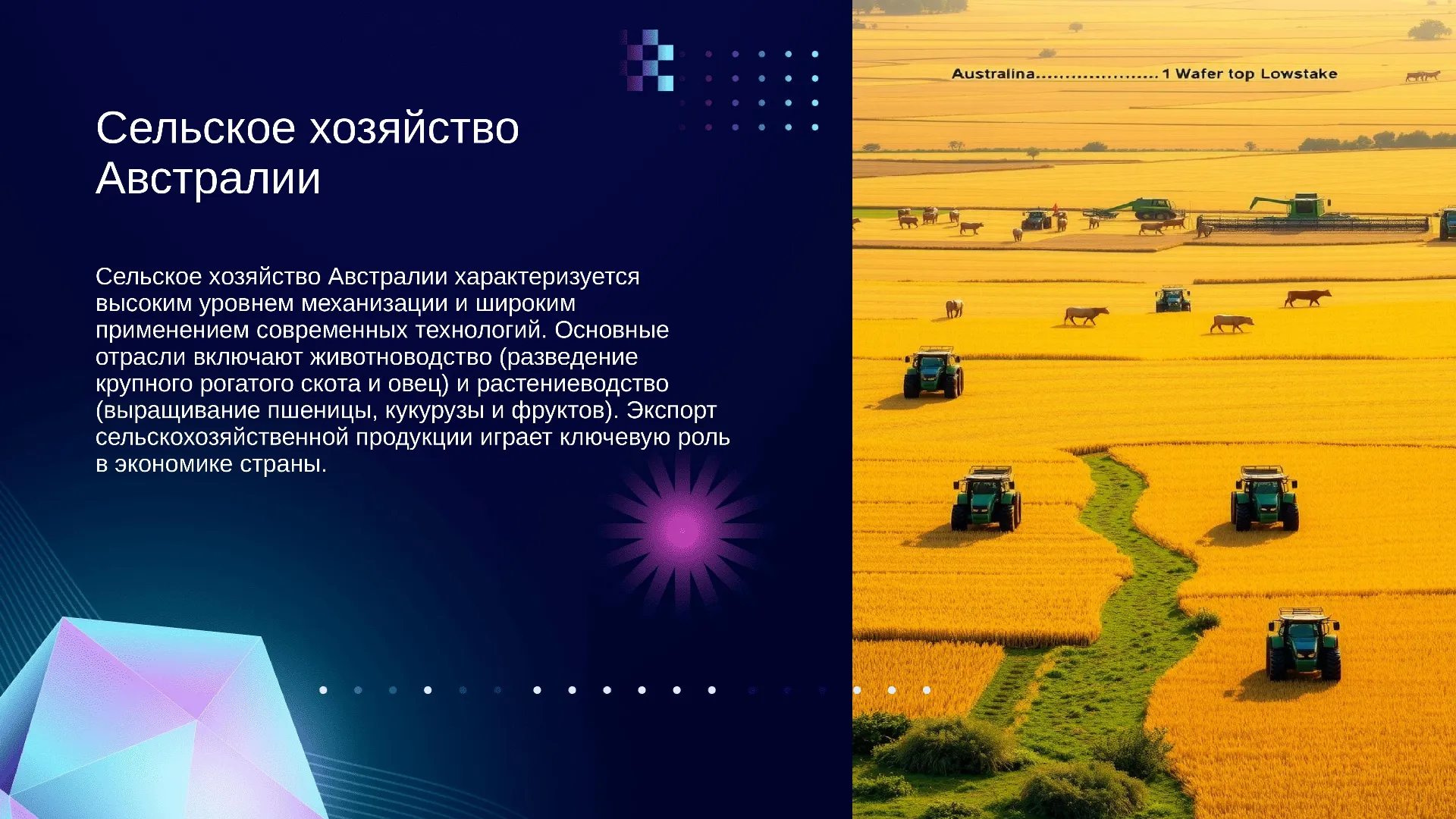 Сельское хозяйство Австралии - слайд для презентации на тему 