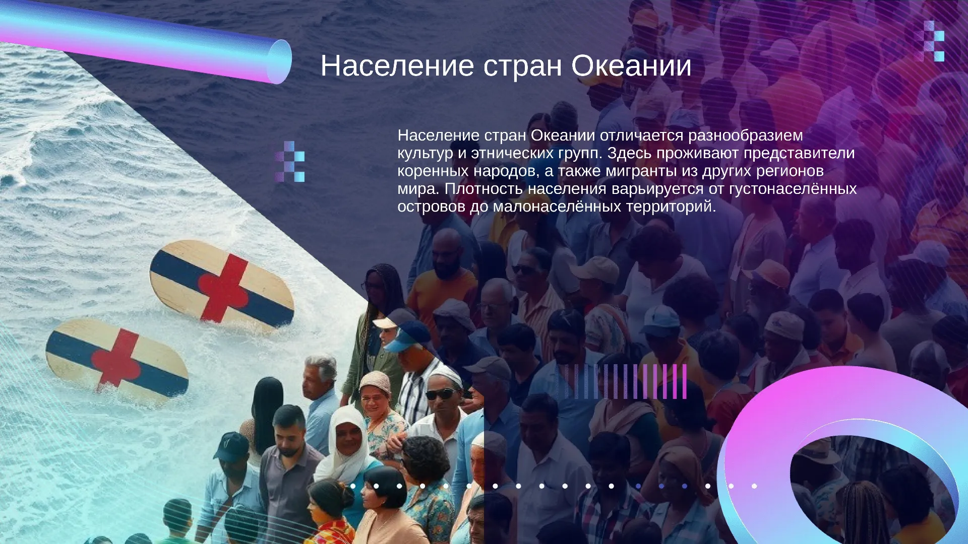 Население стран Океании - слайд для презентации на тему 