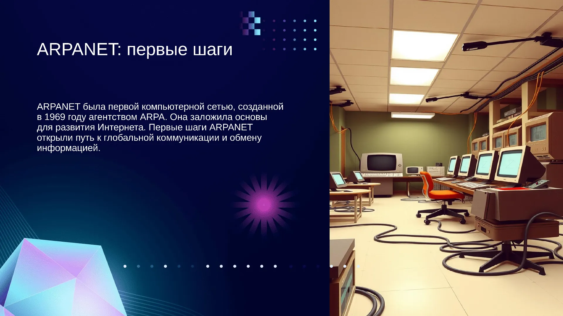 ARPANET: первые шаги - слайд для презентации на тему 