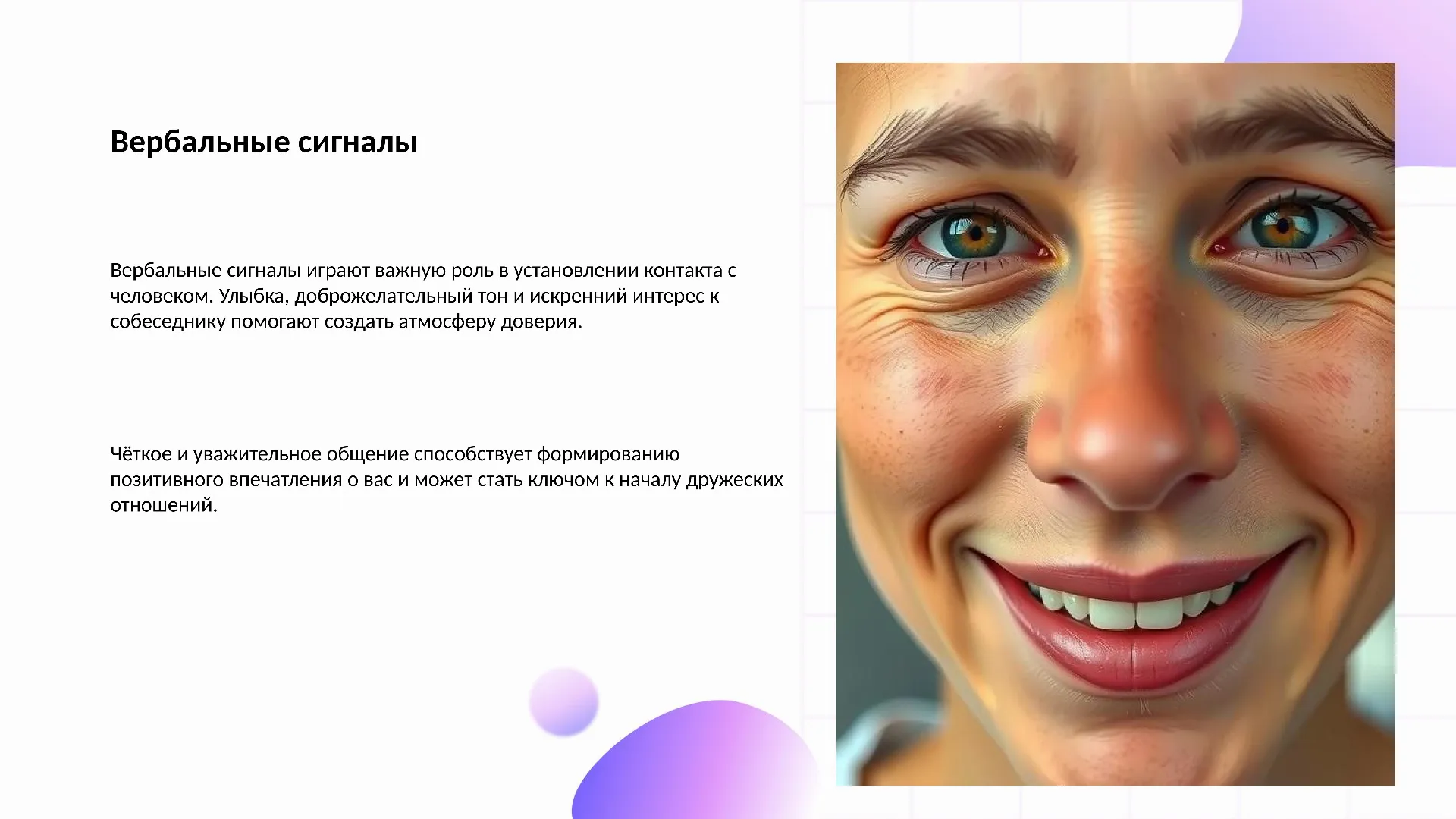 Вербальные сигналы - слайд для презентации на тему 