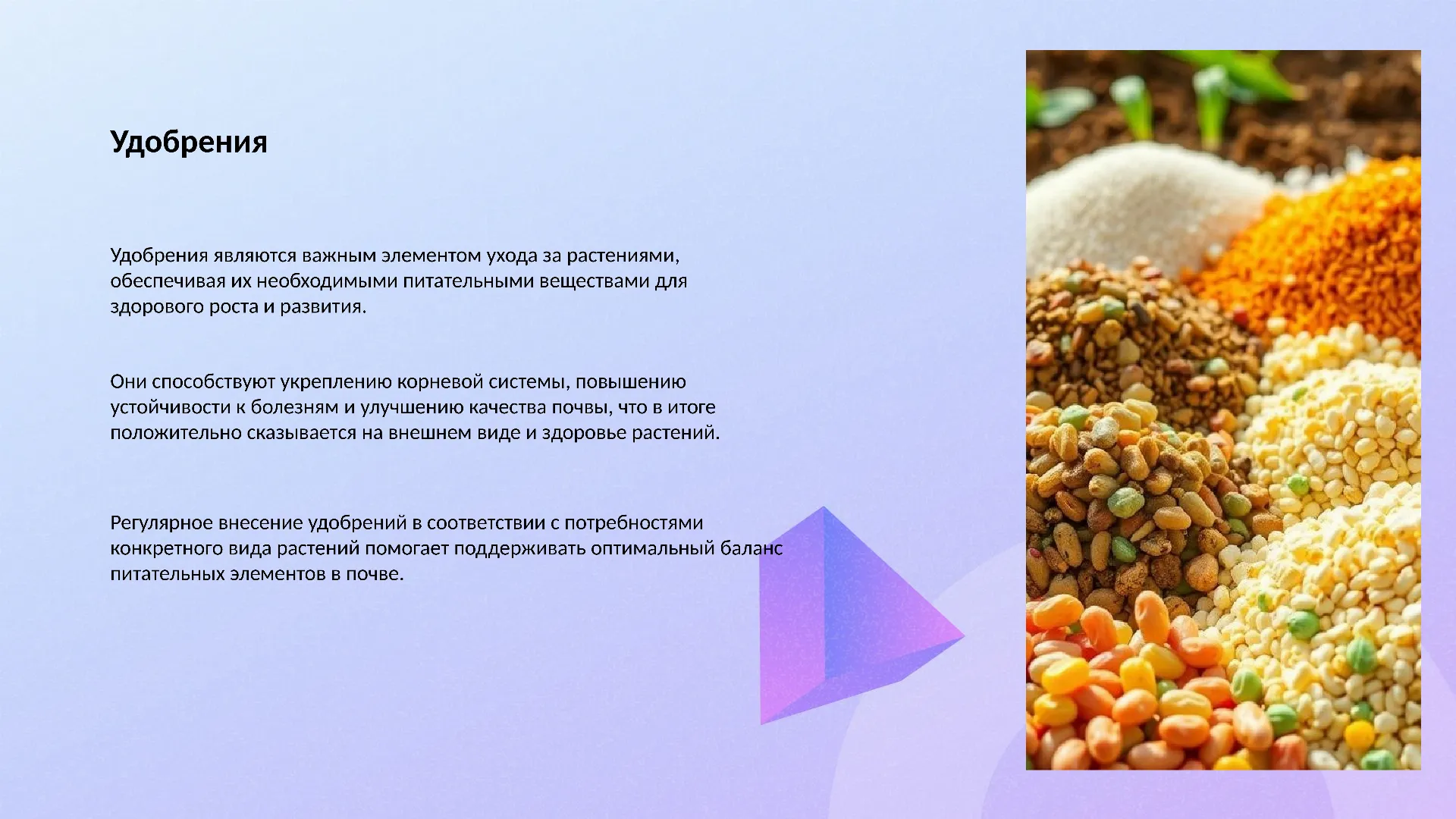 Удобрения - слайд для презентации на тему 