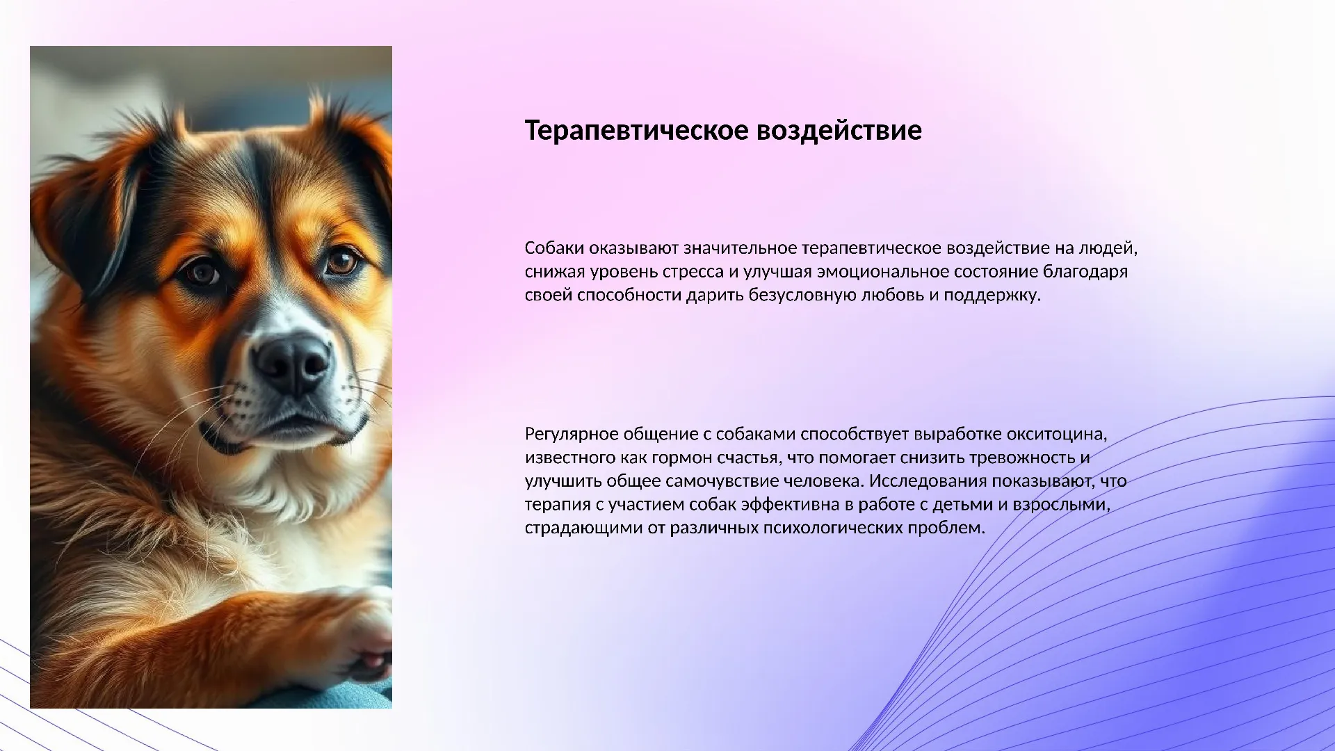 Терапевтическое воздействие - слайд для презентации на тему 