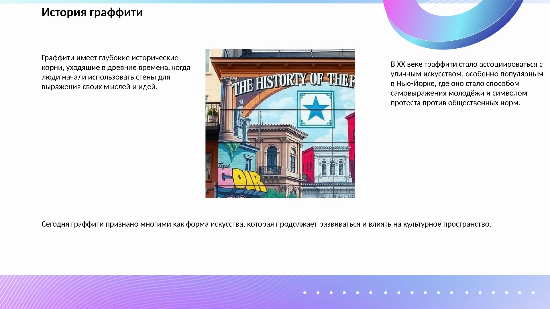 История граффити - слайд для презентации на тему 