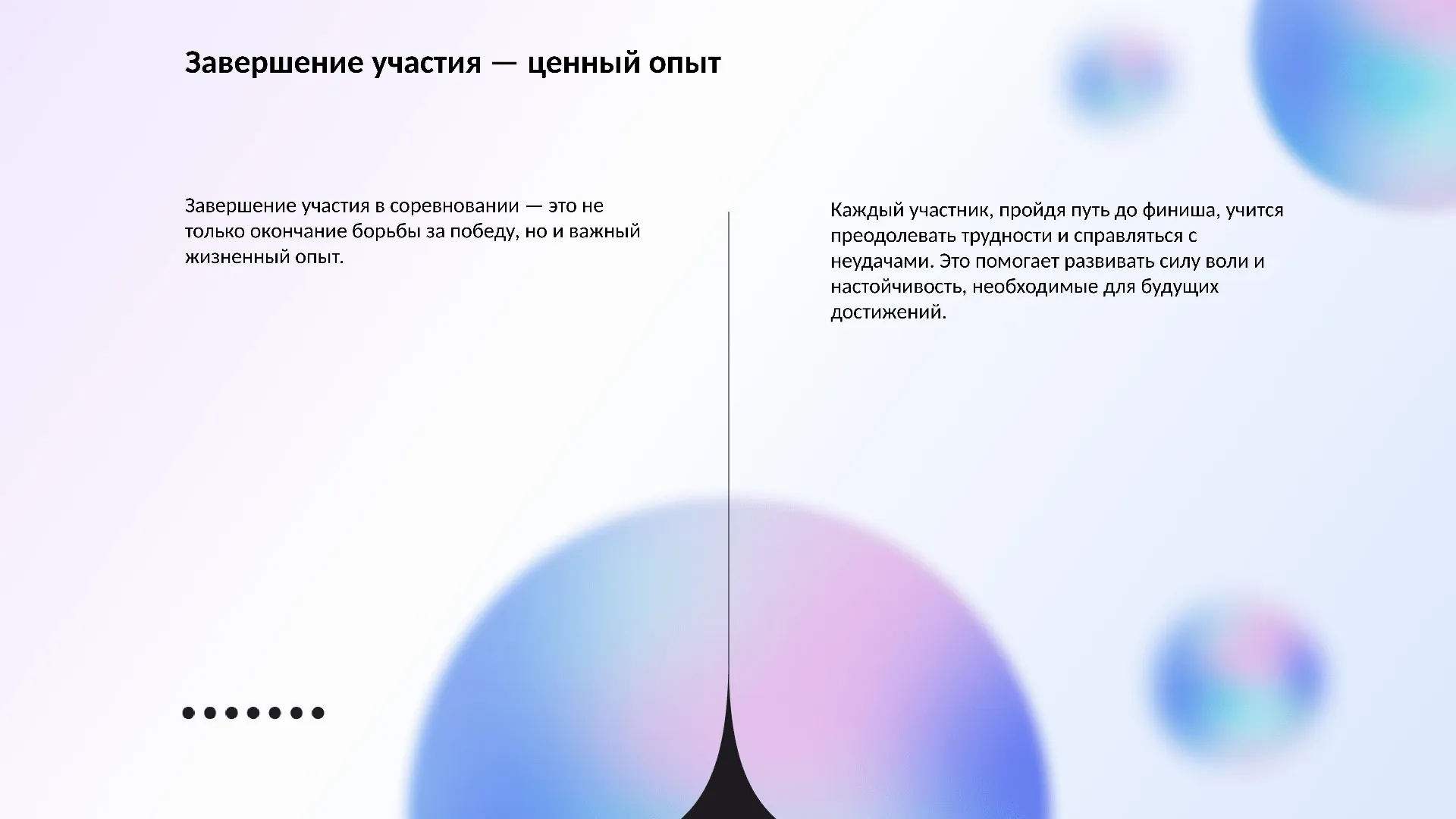 Завершение участия — ценный опыт - слайд для презентации на тему 