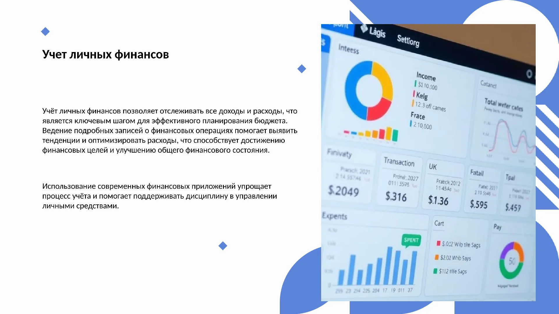 Учет личных финансов - слайд для презентации на тему 