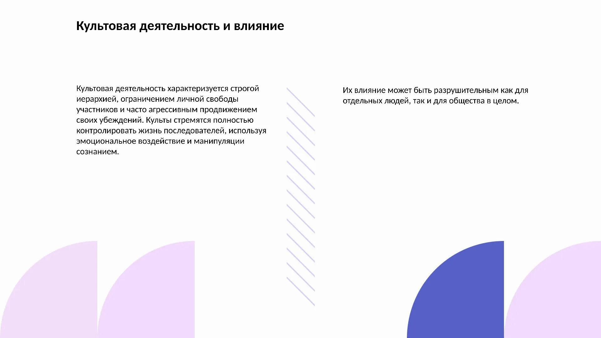 Культовая деятельность и влияние - слайд для презентации на тему 
