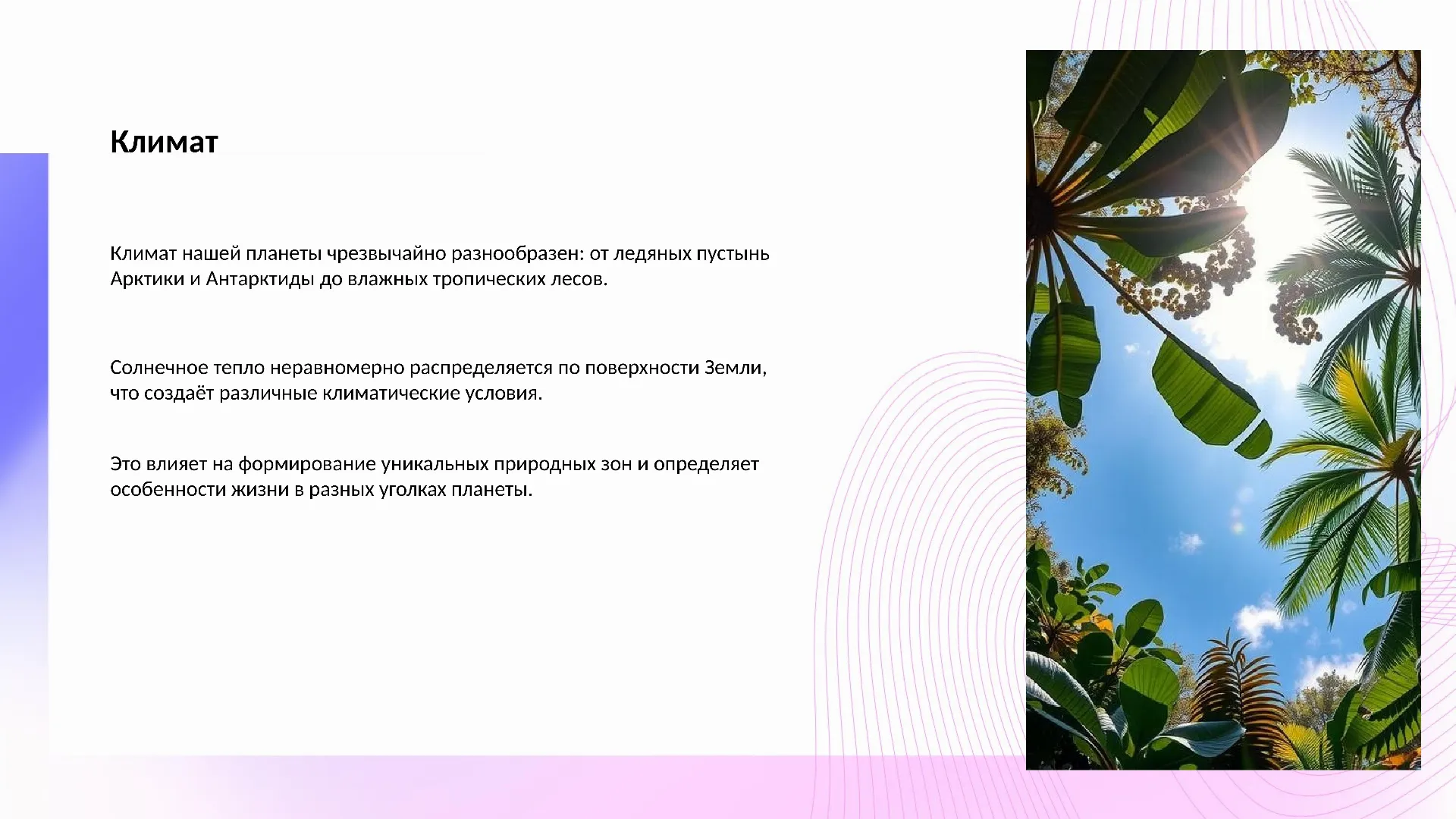 Климат - слайд для презентации на тему 