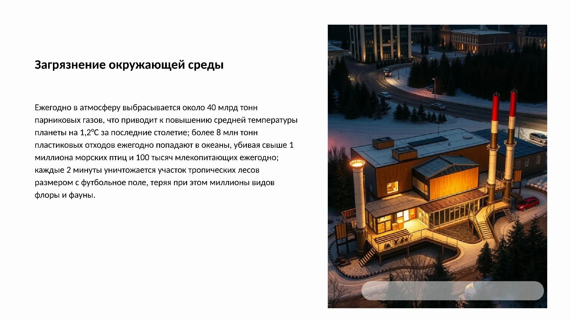 Загрязнение окружающей среды - слайд для презентации на тему 