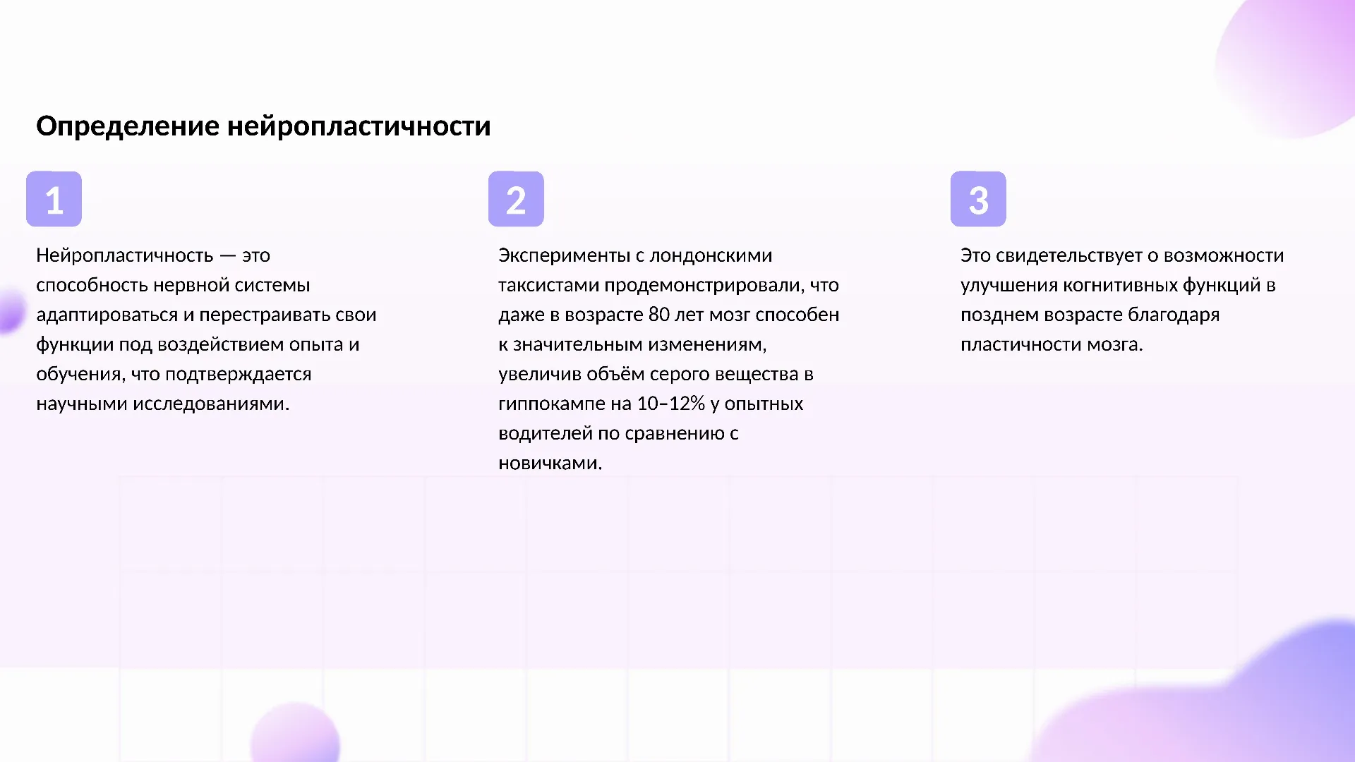 Определение нейропластичности - слайд для презентации на тему 