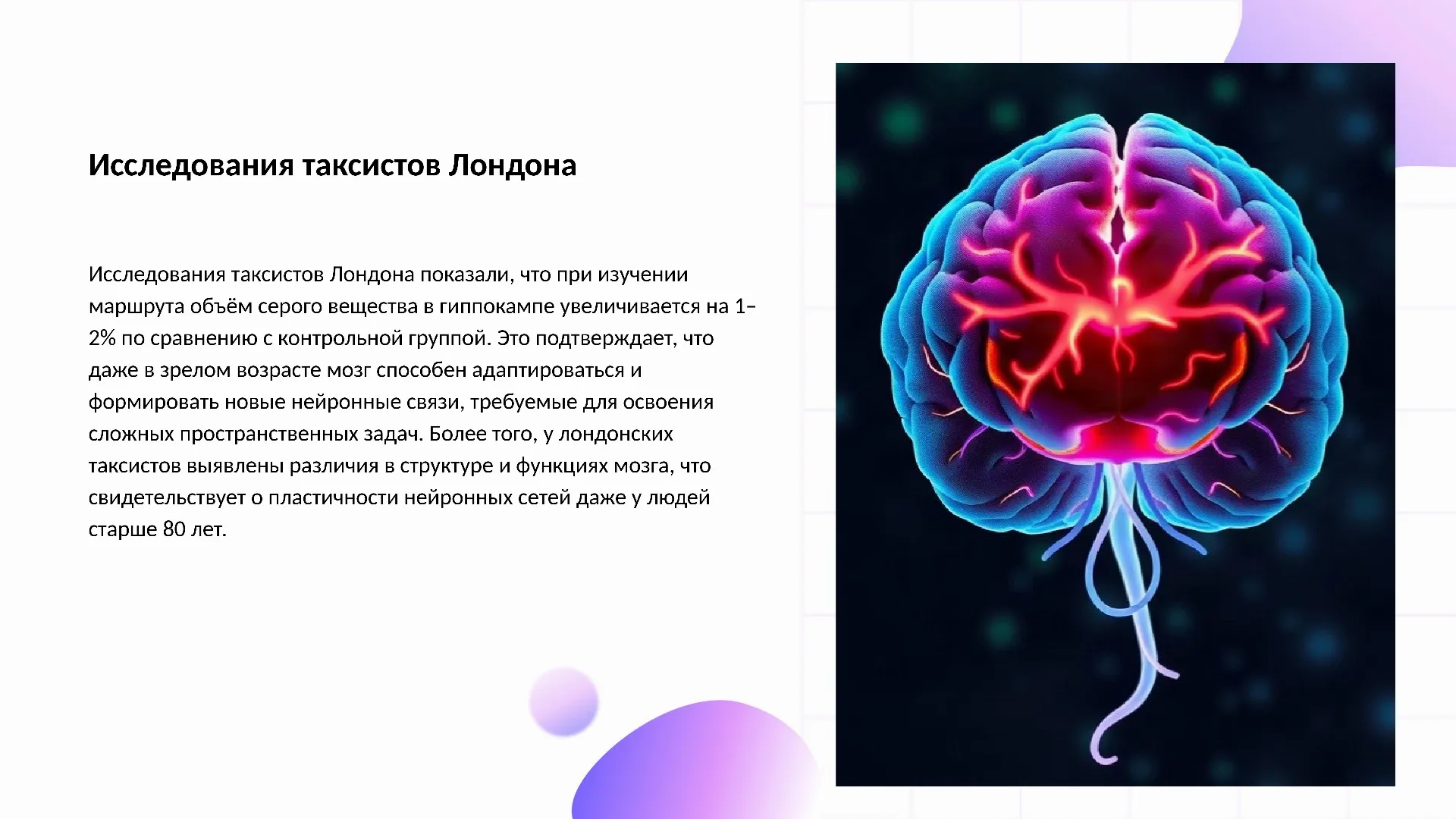 Исследования таксистов Лондона - слайд для презентации на тему 