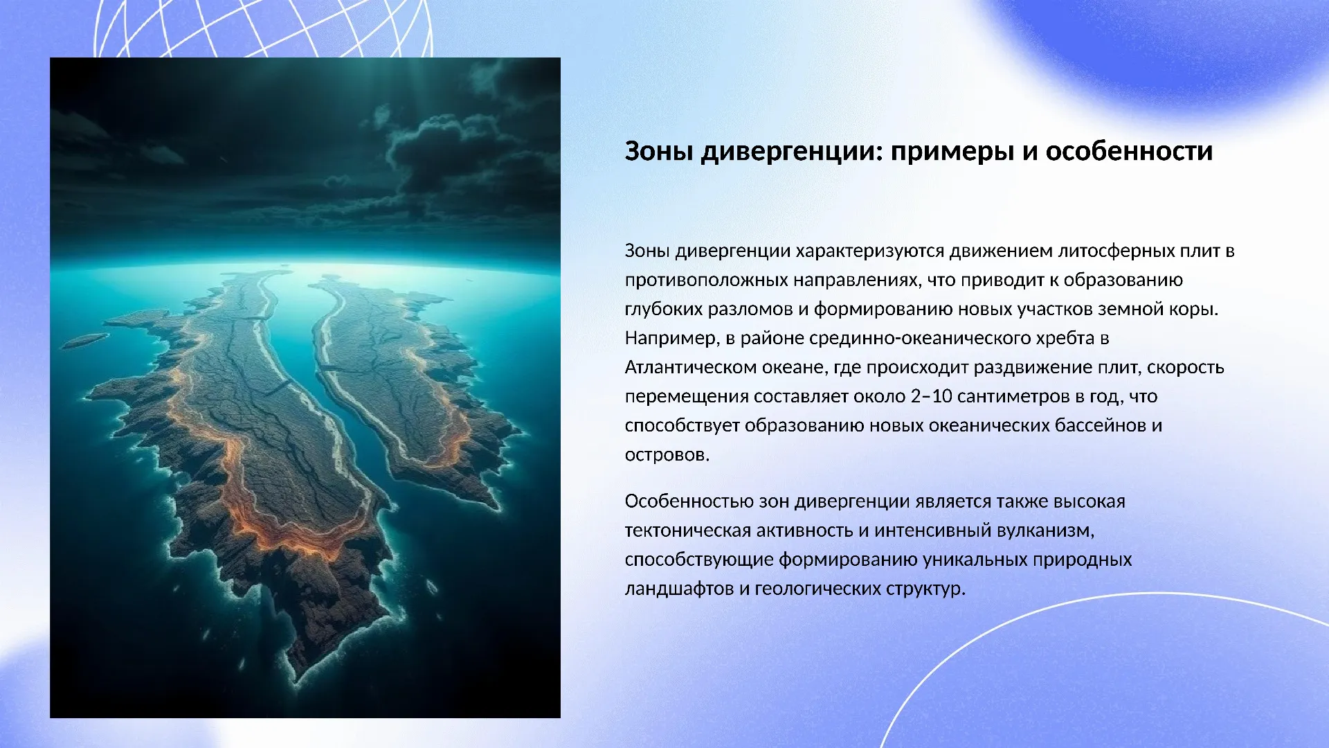 Зоны дивергенции: примеры и особенности - слайд для презентации на тему 