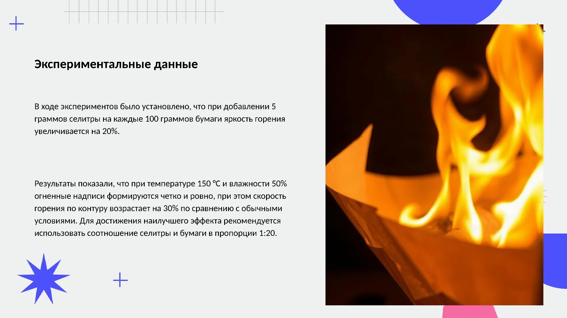 Экспериментальные данные - слайд для презентации на тему 