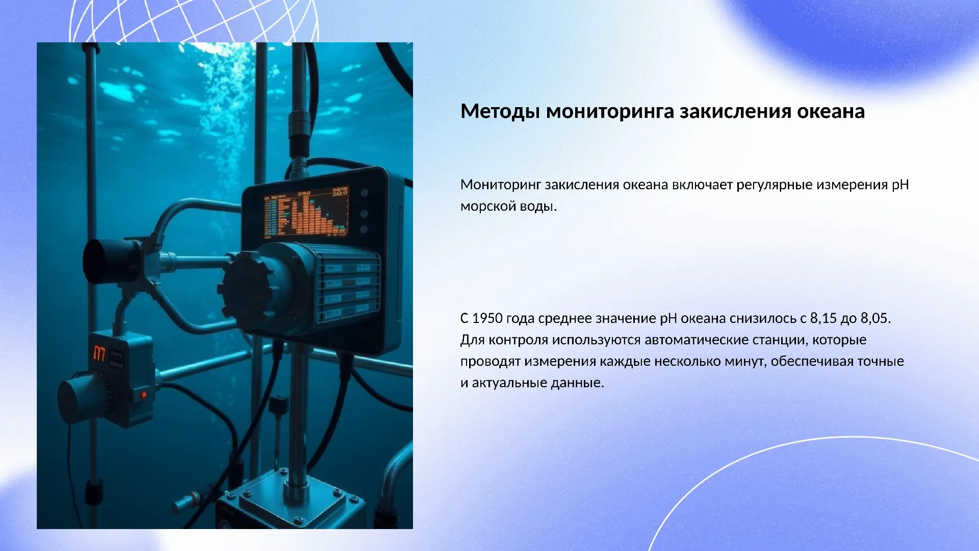 Методы мониторинга закисления океана - слайд для презентации на тему 