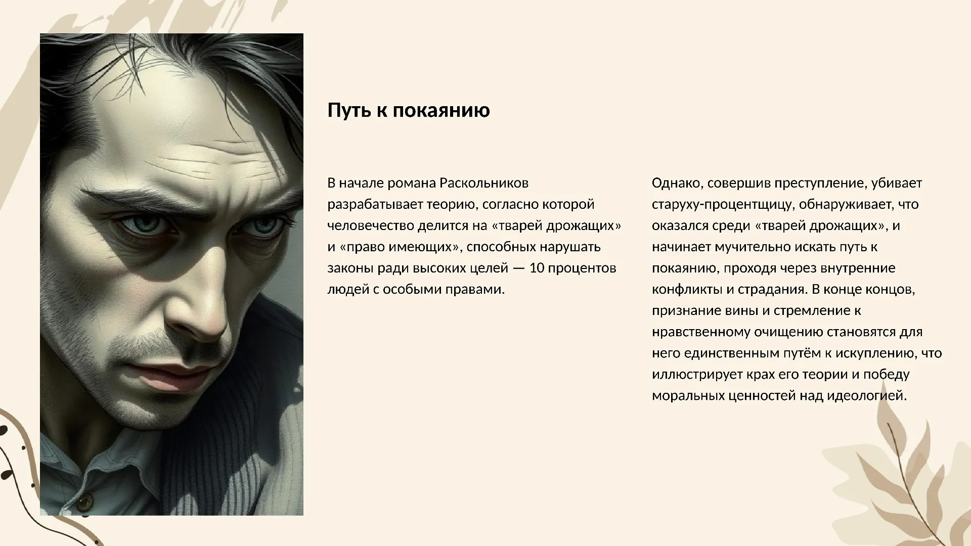 Путь к покаянию - слайд для презентации на тему 