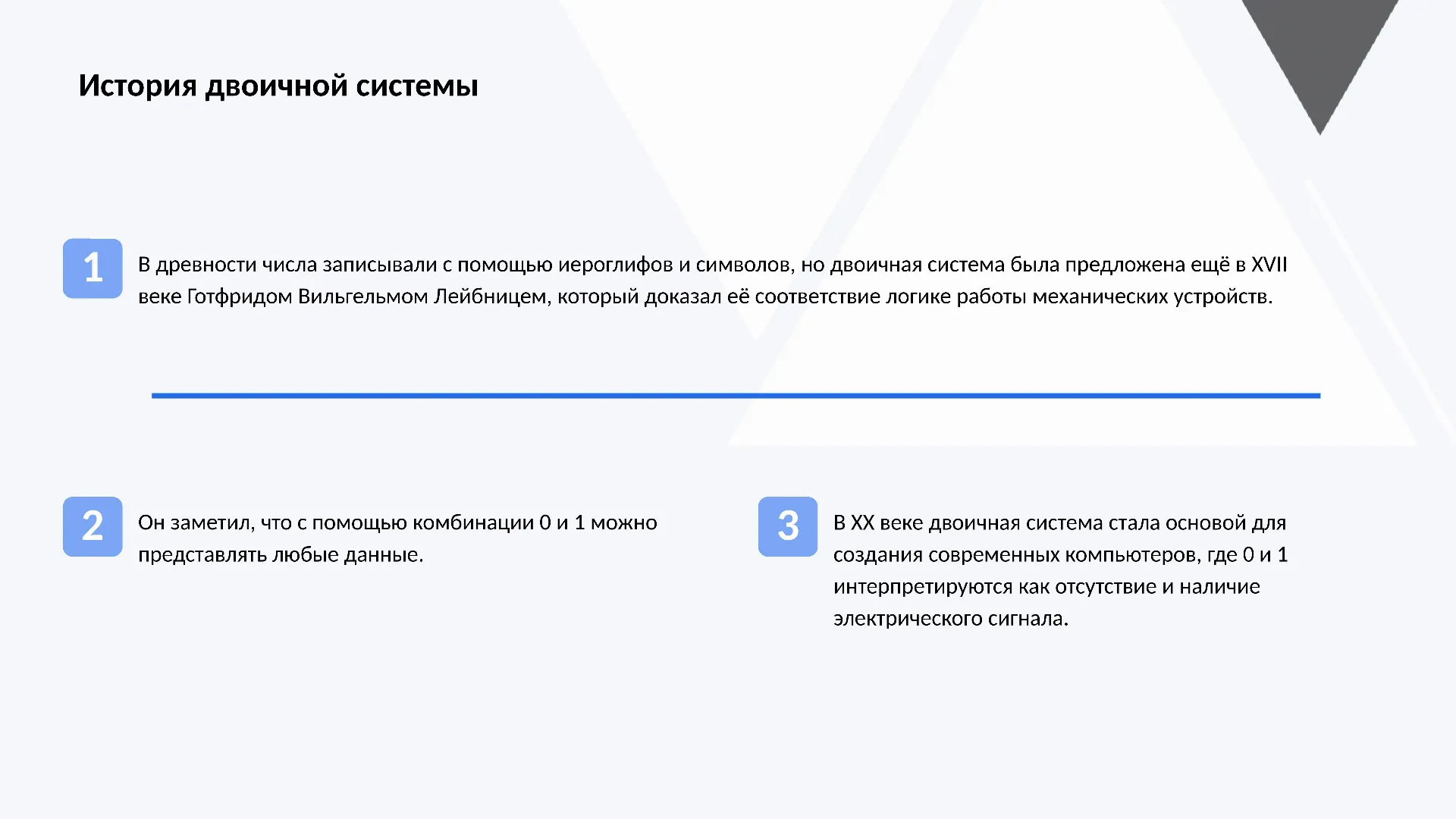 История двоичной системы - слайд для презентации на тему 