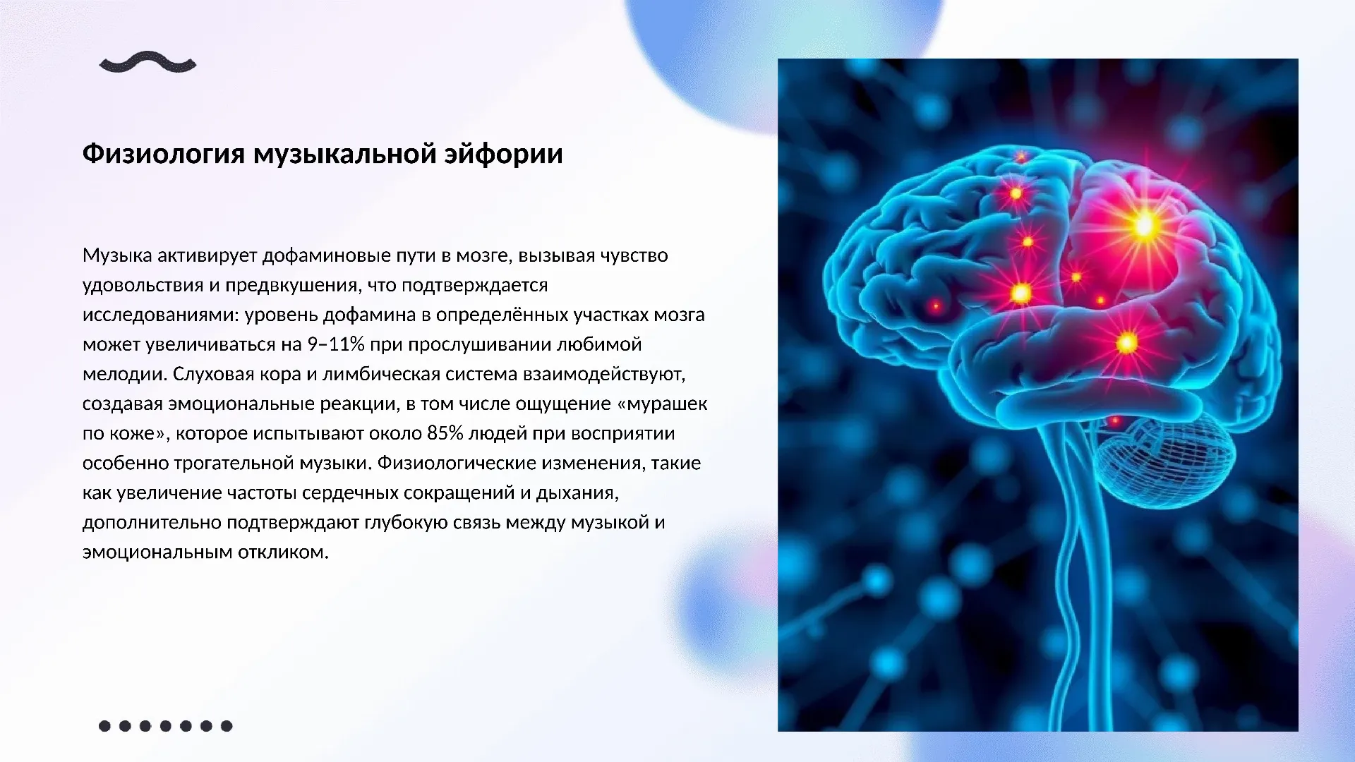 Физиология музыкальной эйфории - слайд для презентации на тему 