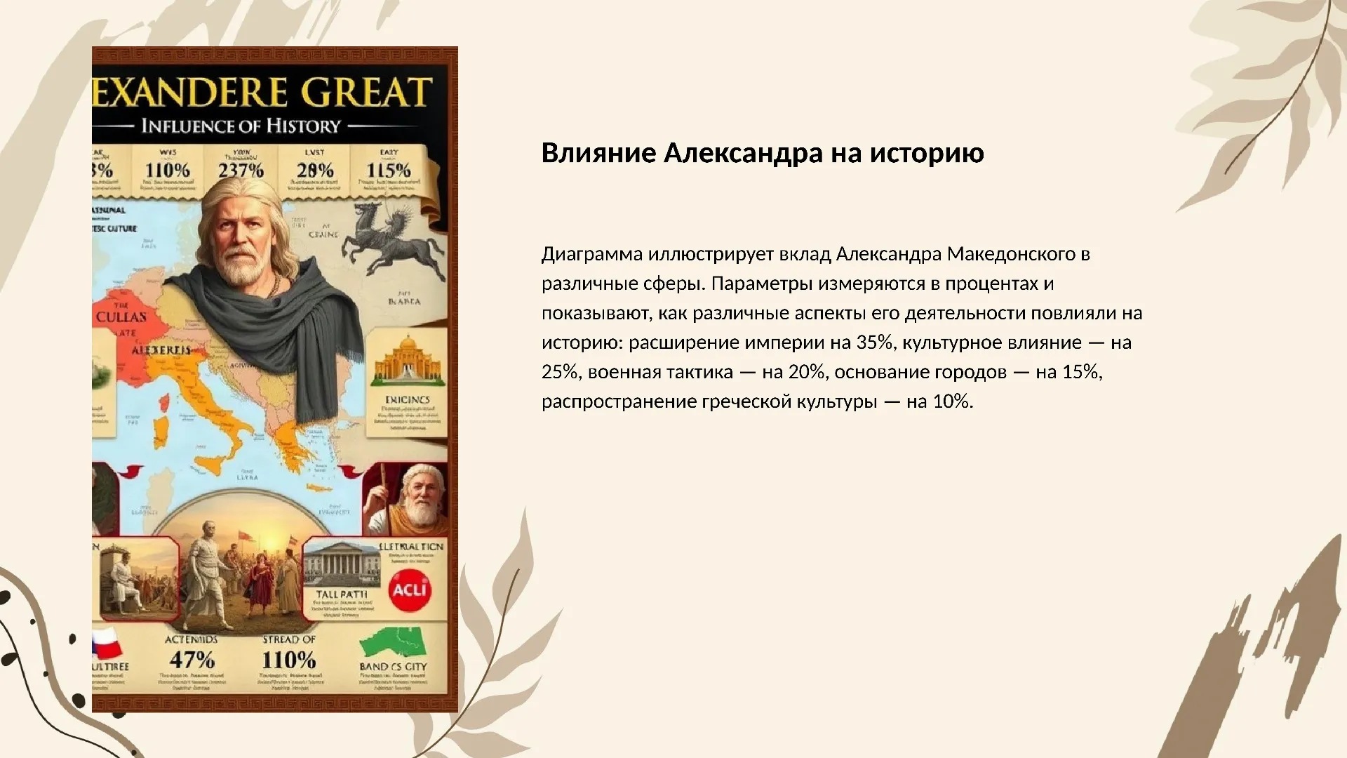 Влияние Александра на историю - слайд для презентации на тему 