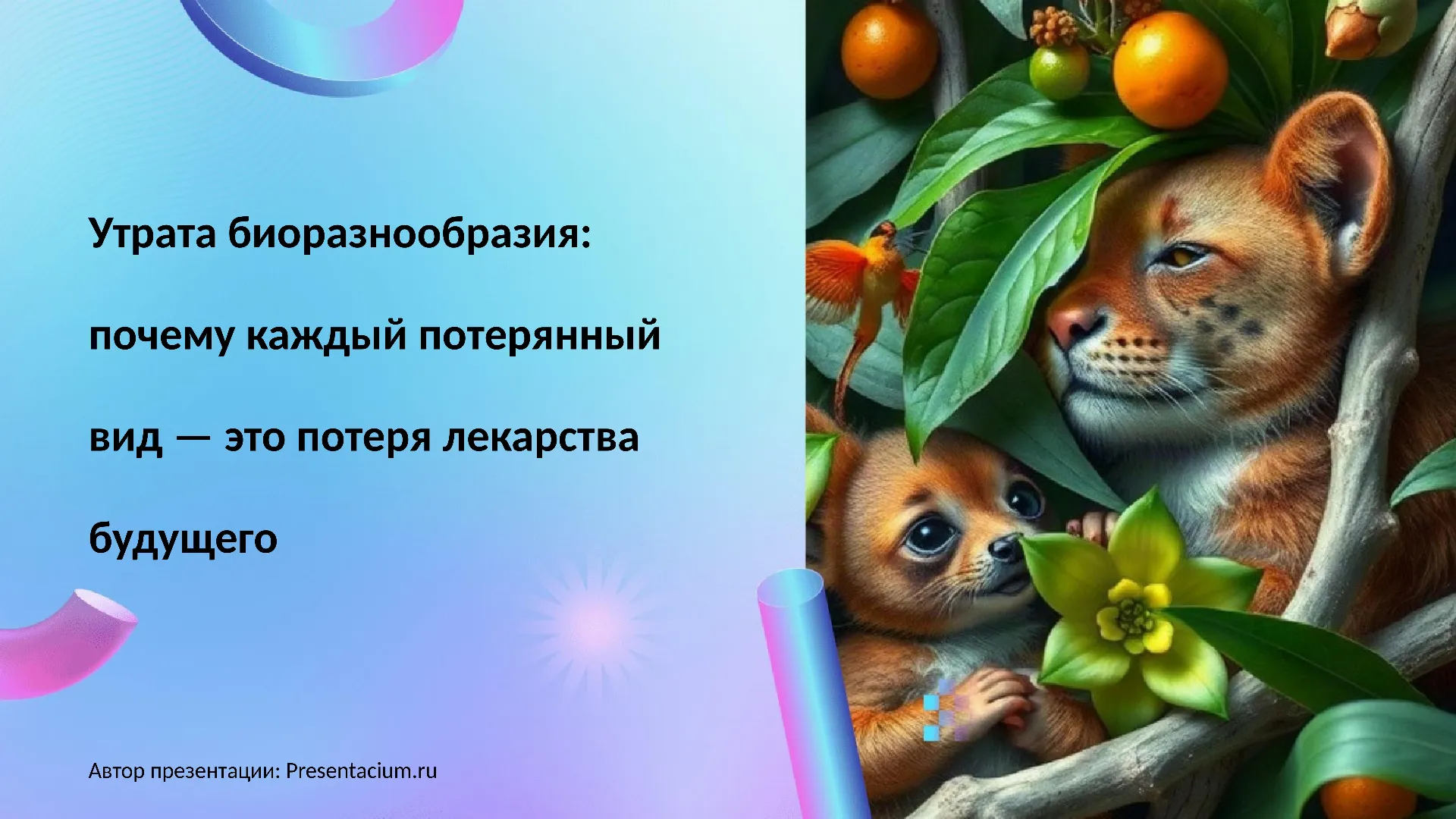 Утрата биоразнообразия: Почему каждый потерянный вид — это потеря лекарства будущего.