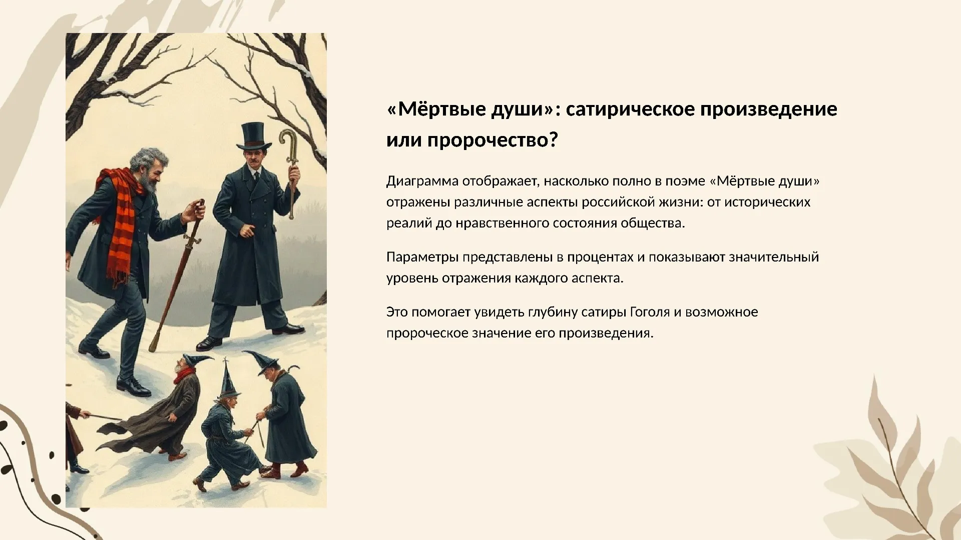 «Мёртвые души»: сатирическое произведение или пророчество? - слайд для презентации на тему 