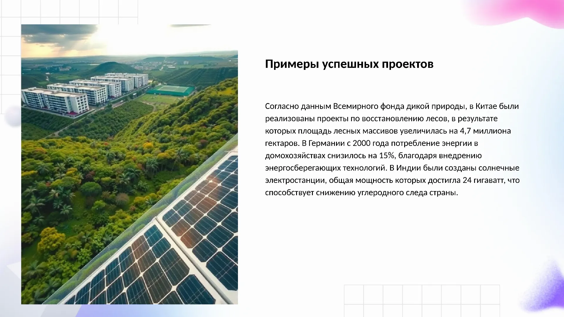 Примеры успешных проектов - слайд для презентации на тему 
