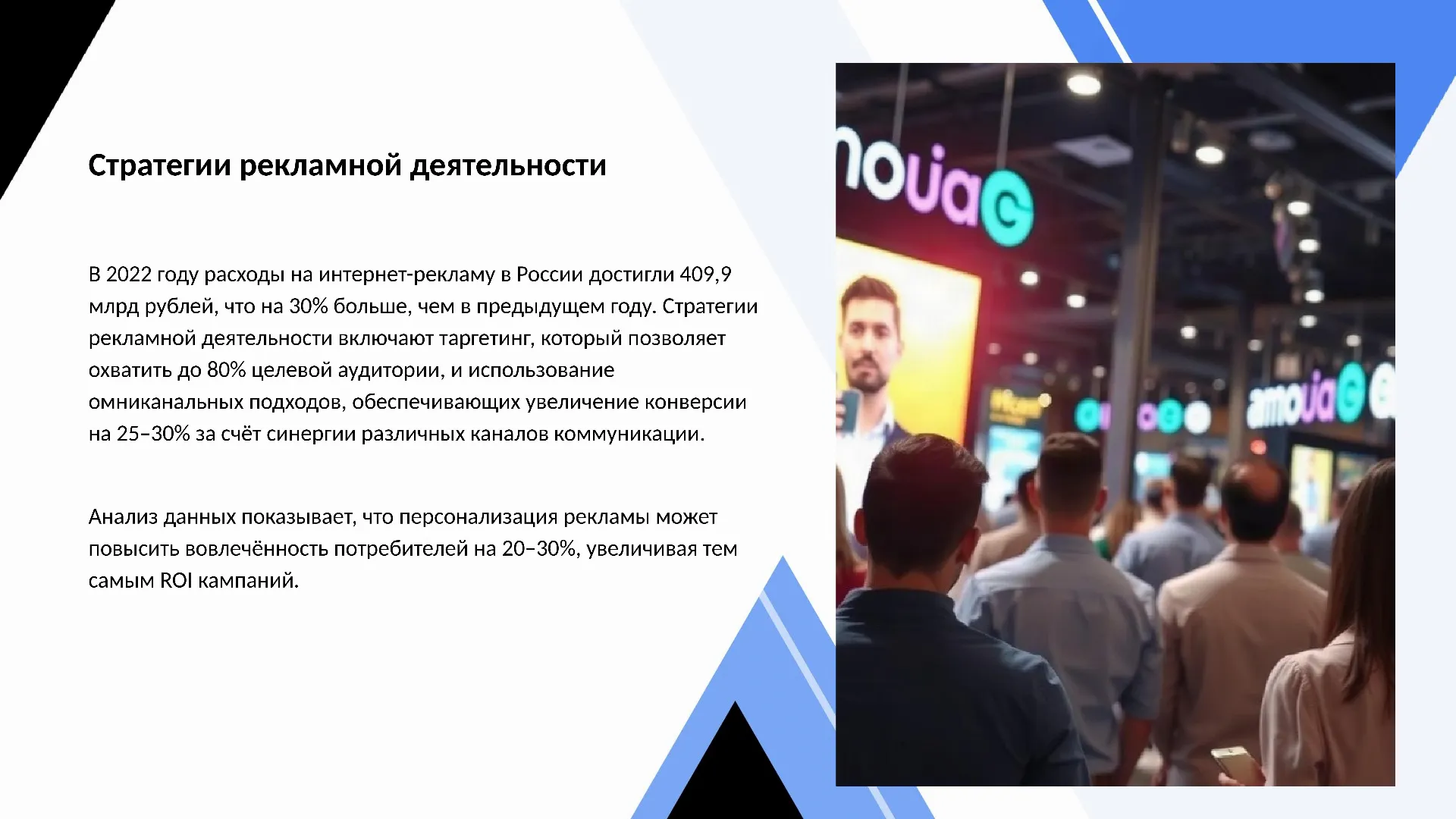 Стратегии рекламной деятельности - слайд для презентации на тему 