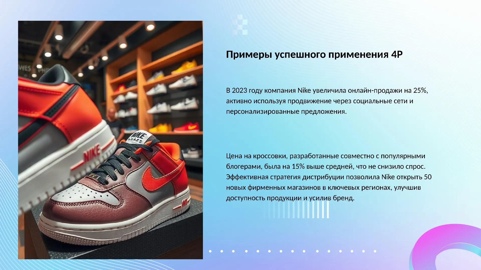 Примеры успешного применения 4P - слайд для презентации на тему 