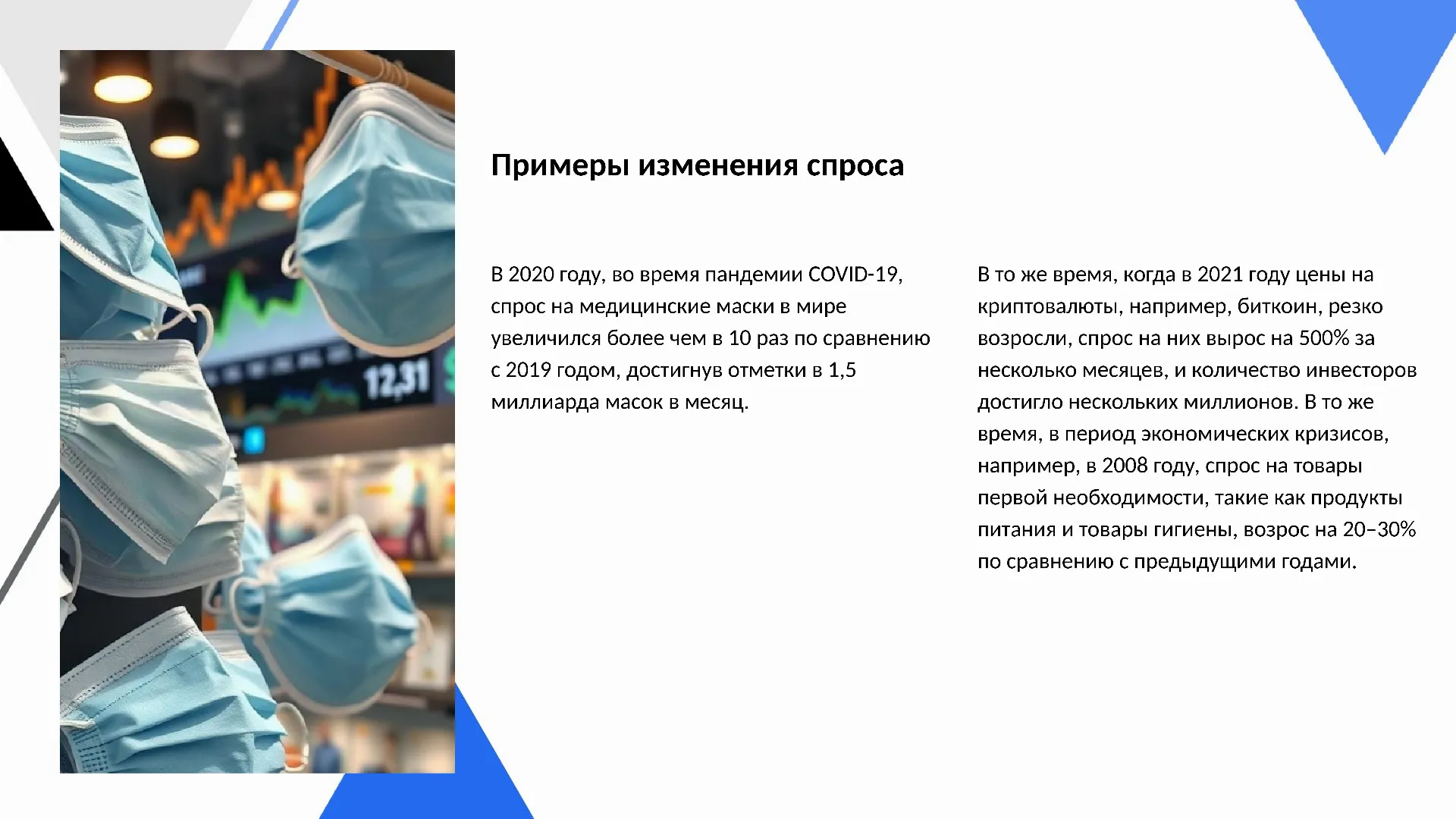 Примеры изменения спроса - слайд для презентации на тему 