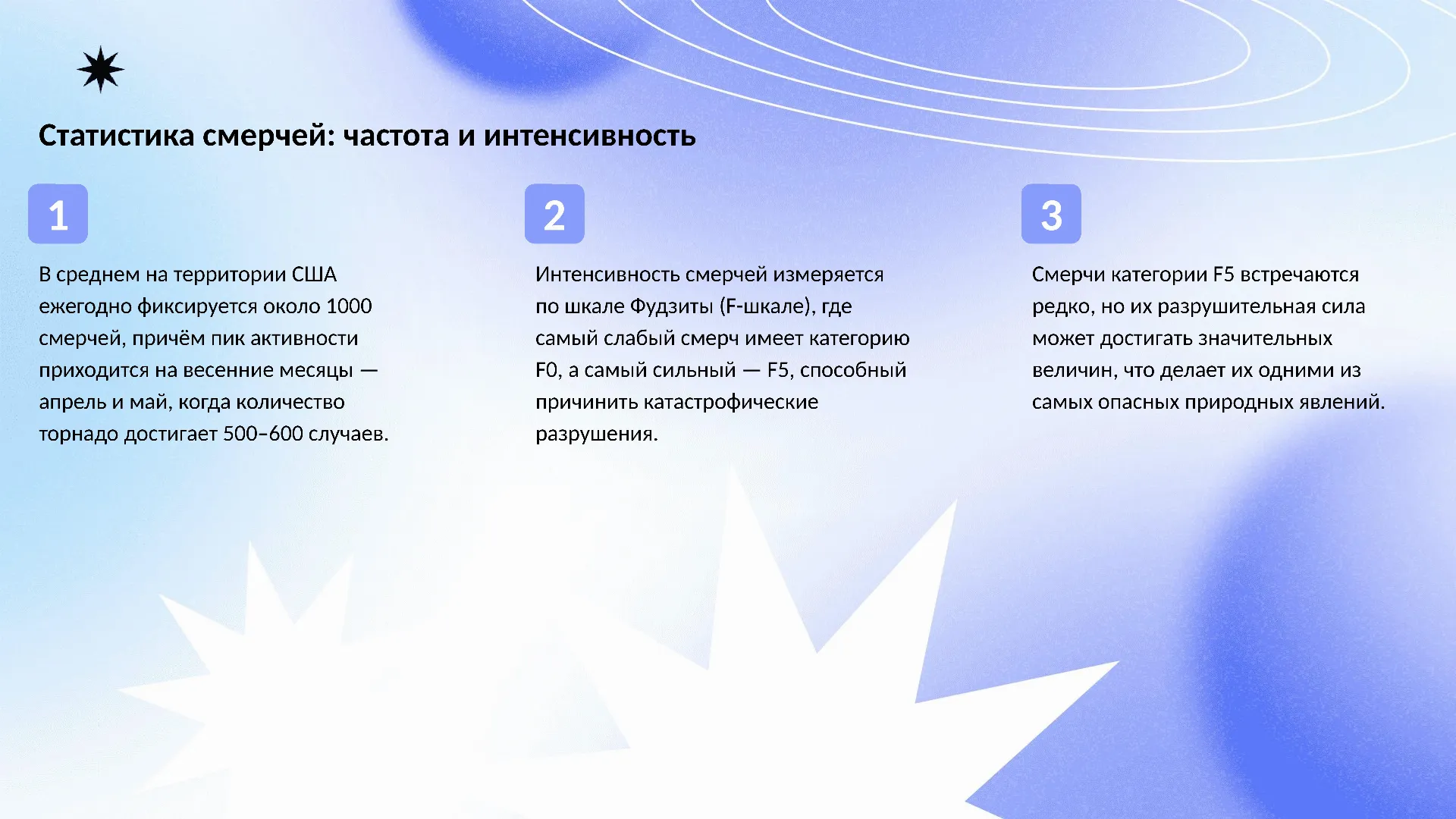 Статистика смерчей: частота и интенсивность - слайд для презентации на тему 