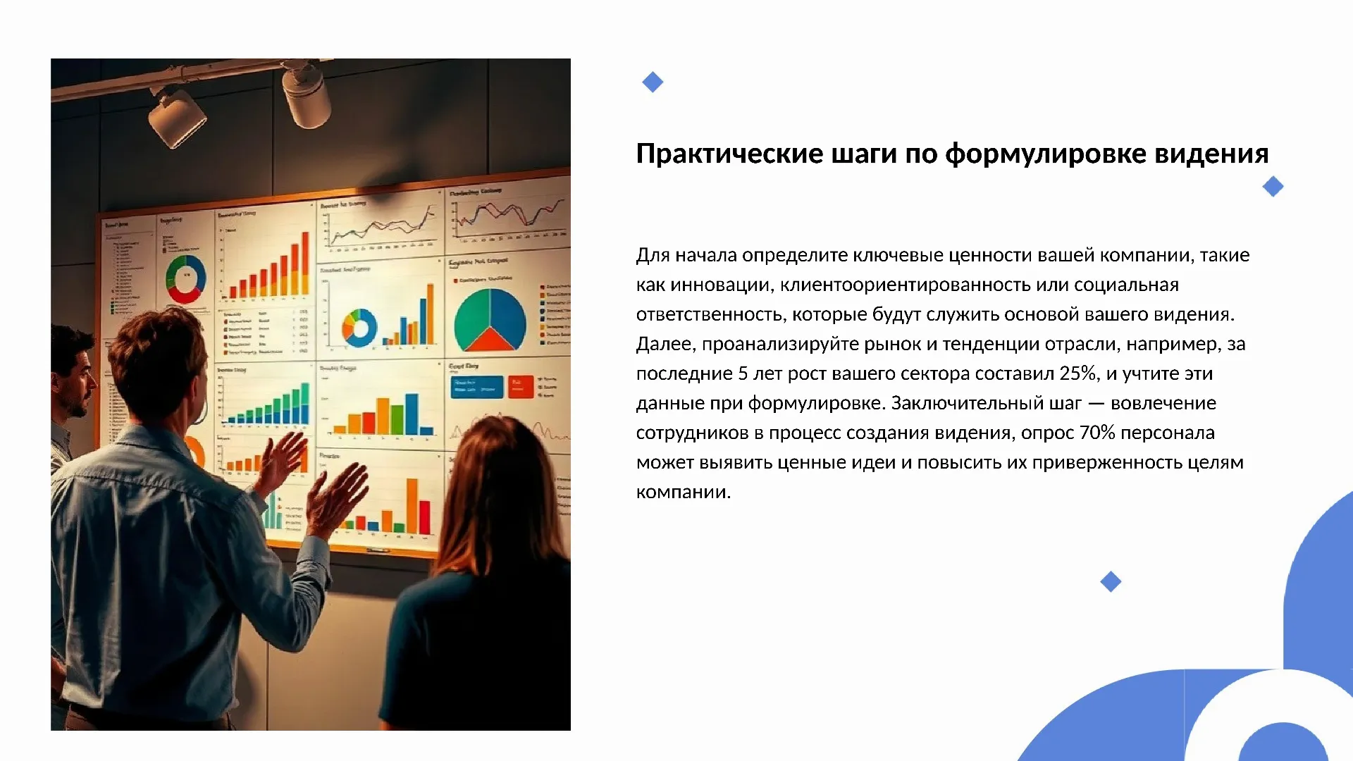 Практические шаги по формулировке видения - слайд для презентации на тему 