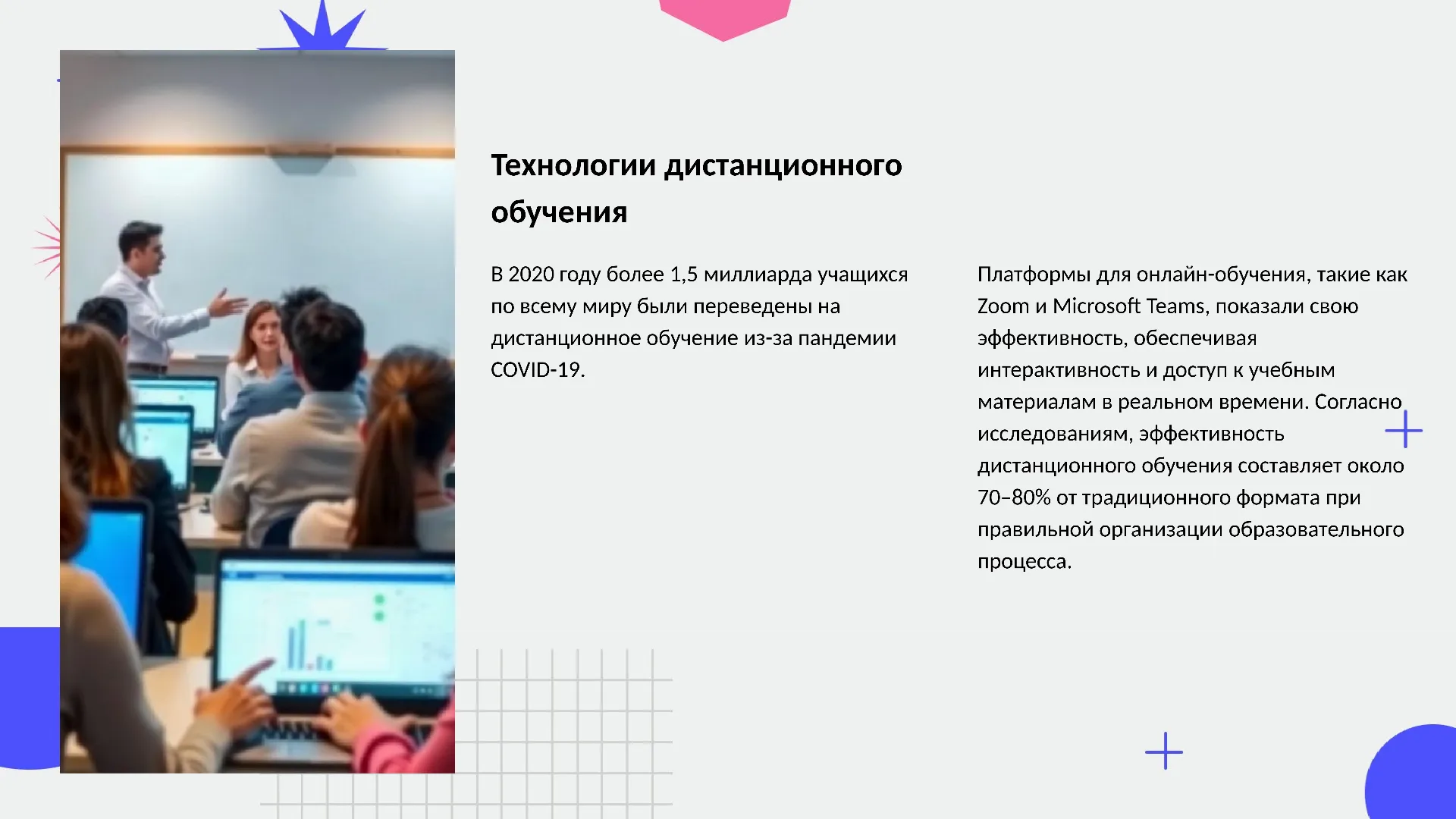 Технологии дистанционного обучения - слайд для презентации на тему 
