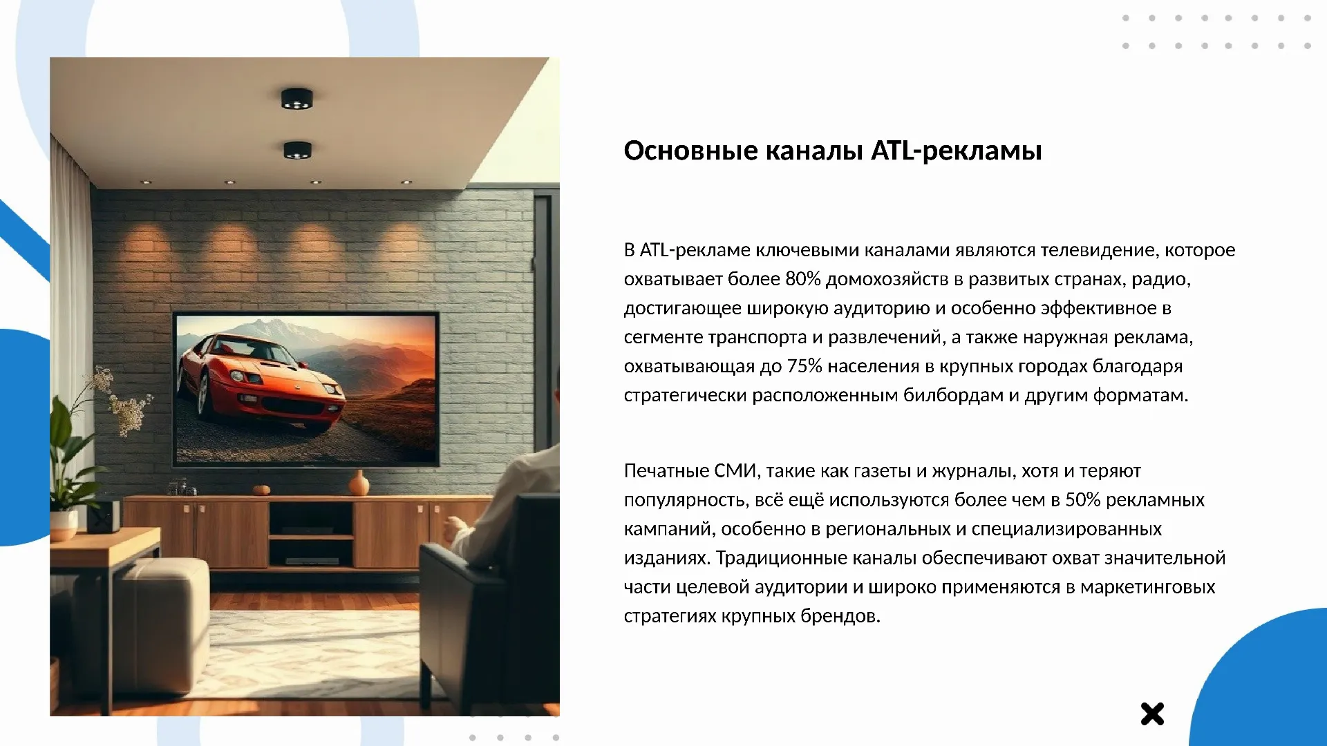 Основные каналы ATL-рекламы - слайд для презентации на тему 