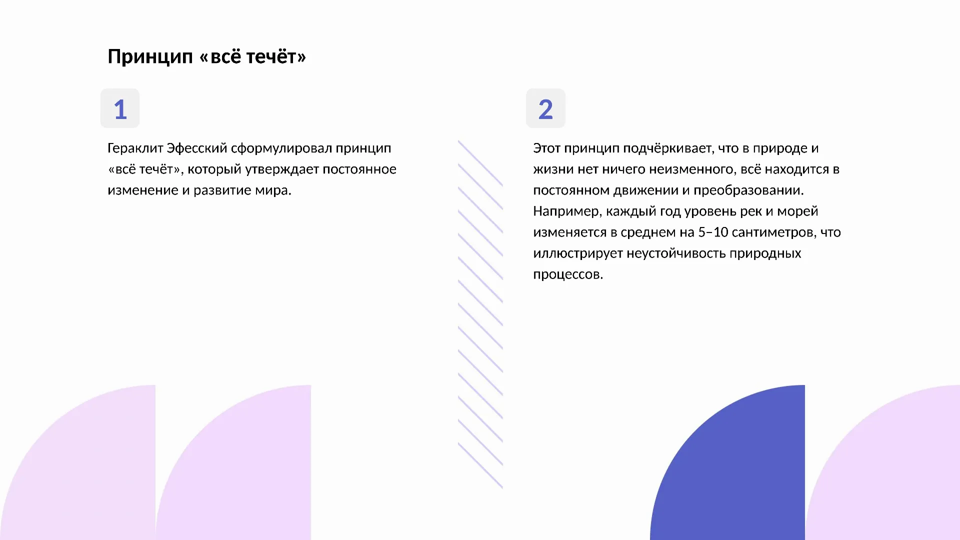 Принцип «всё течёт» - слайд для презентации на тему 