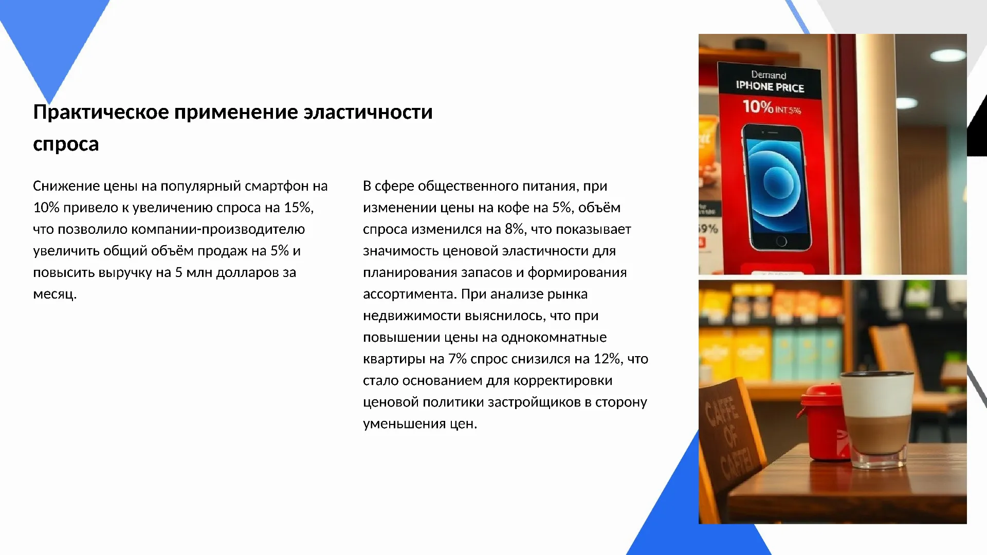 Практическое применение эластичности спроса - слайд для презентации на тему 