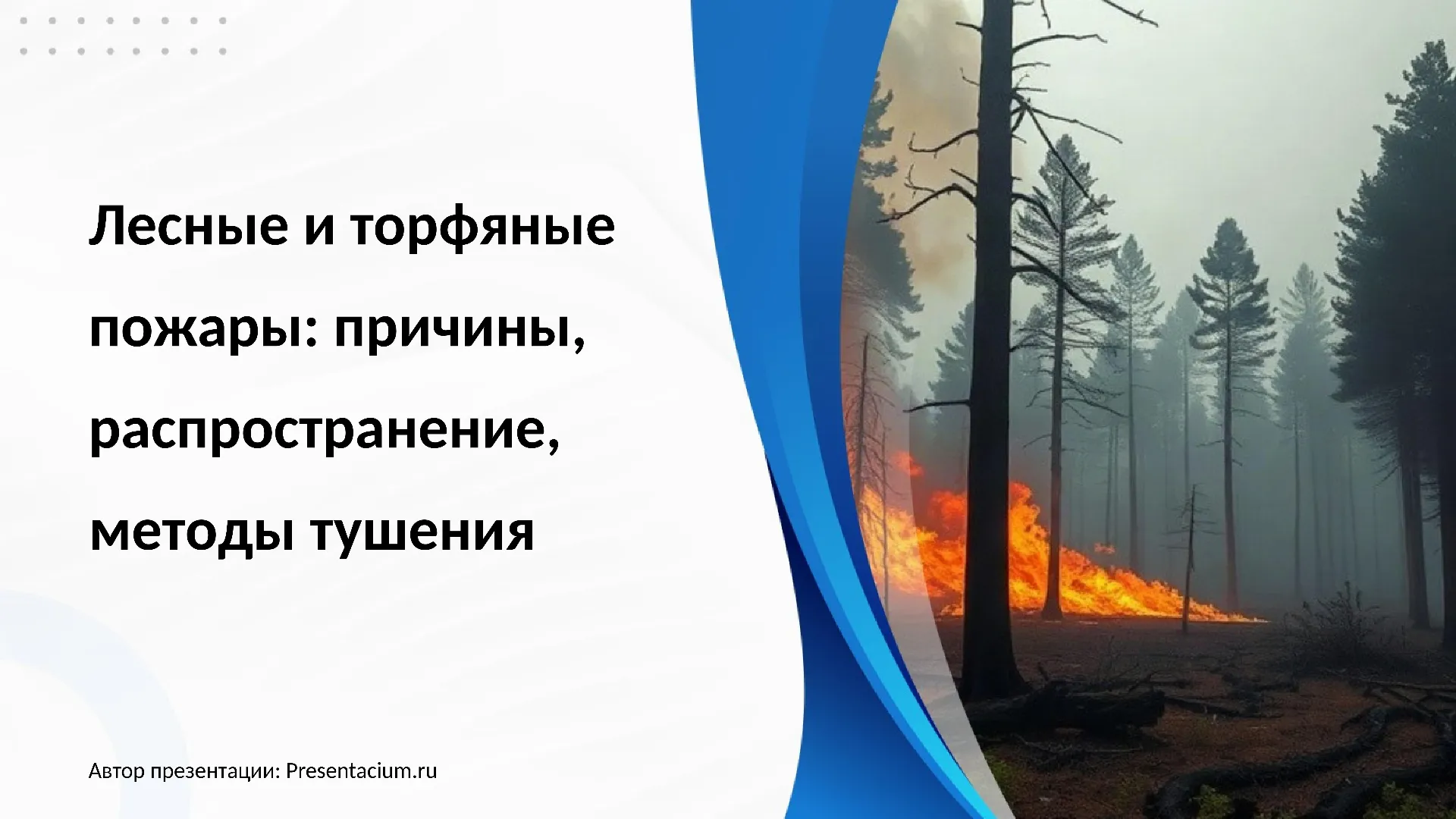Лесные и торфяные пожары: Причины, распространение, методы тушения.