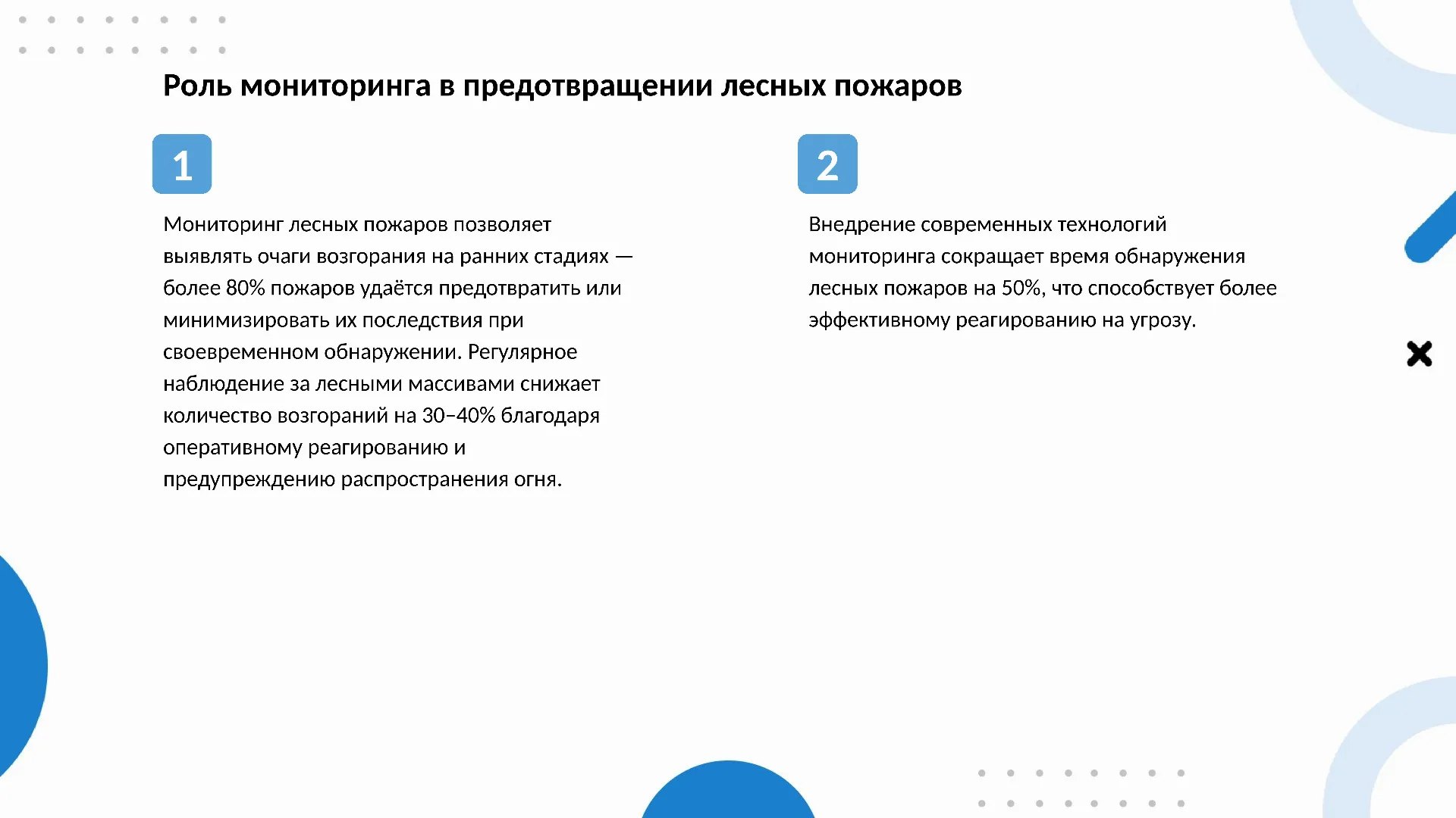 Роль мониторинга в предотвращении лесных пожаров - слайд для презентации на тему 