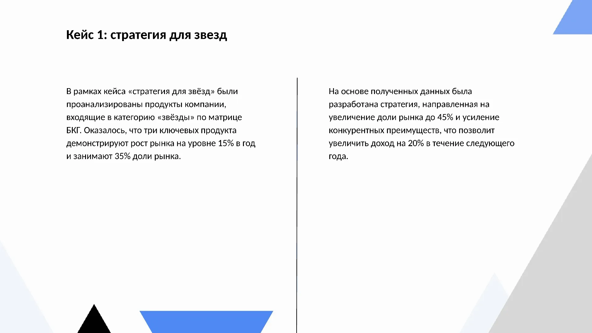 Кейс 1: стратегия для звезд - слайд для презентации на тему 
