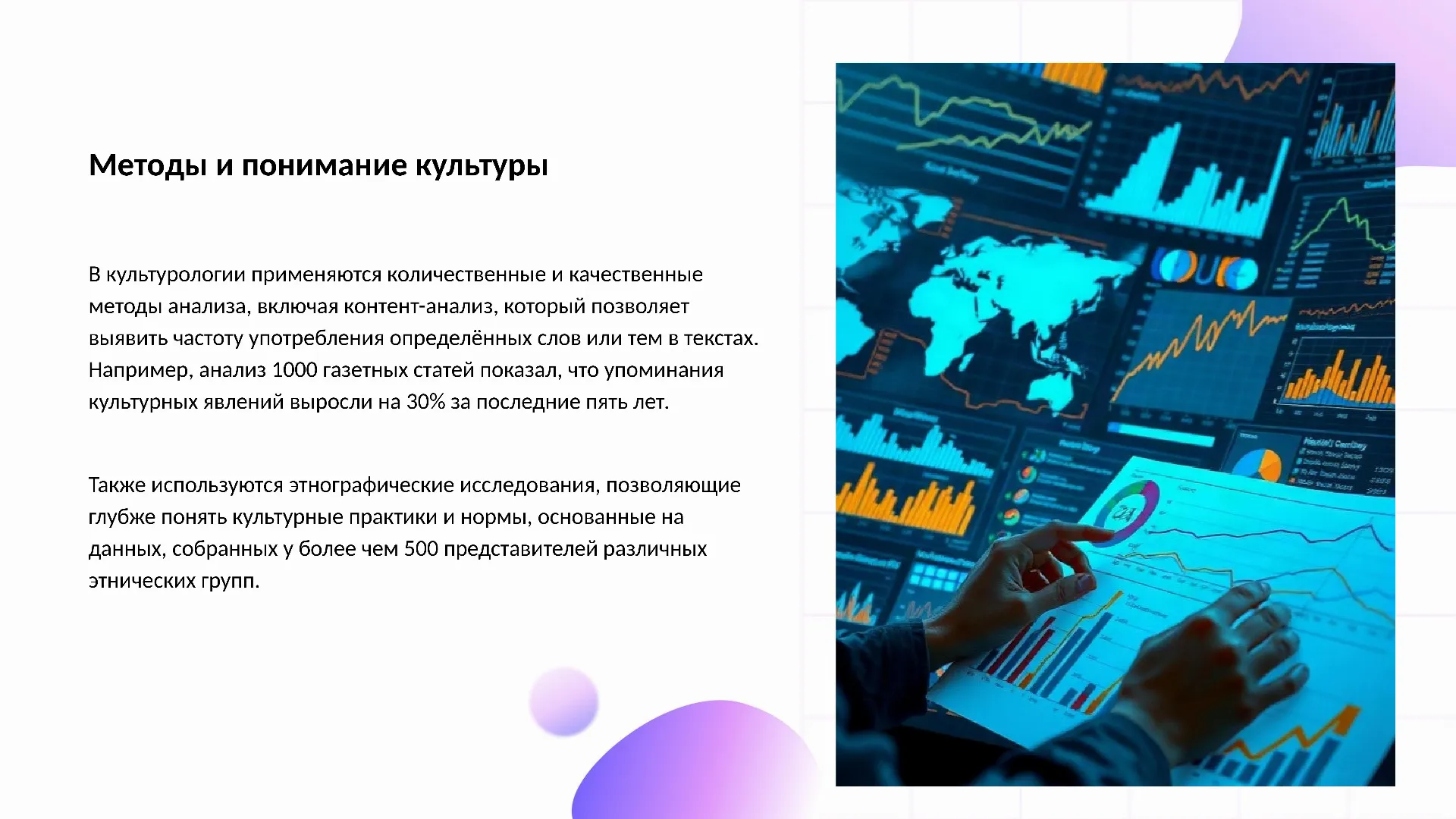Методы и понимание культуры - слайд для презентации на тему 