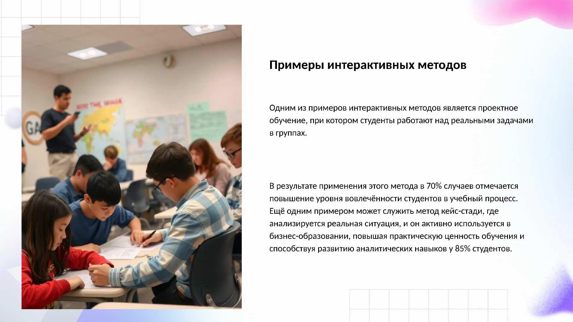 Примеры интерактивных методов - слайд для презентации на тему 