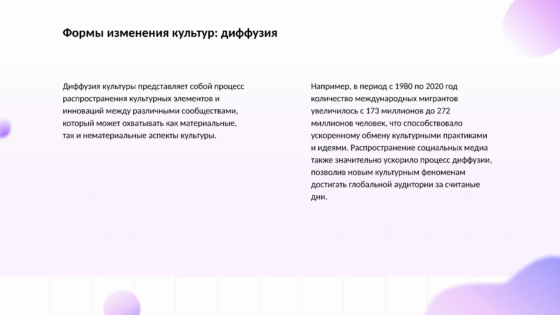 Формы изменения культур: диффузия - слайд для презентации на тему 
