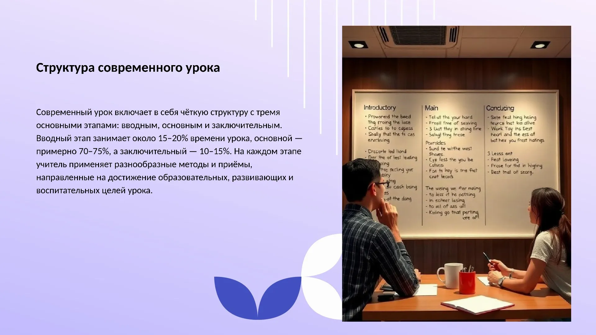 Структура современного урока - слайд для презентации на тему 