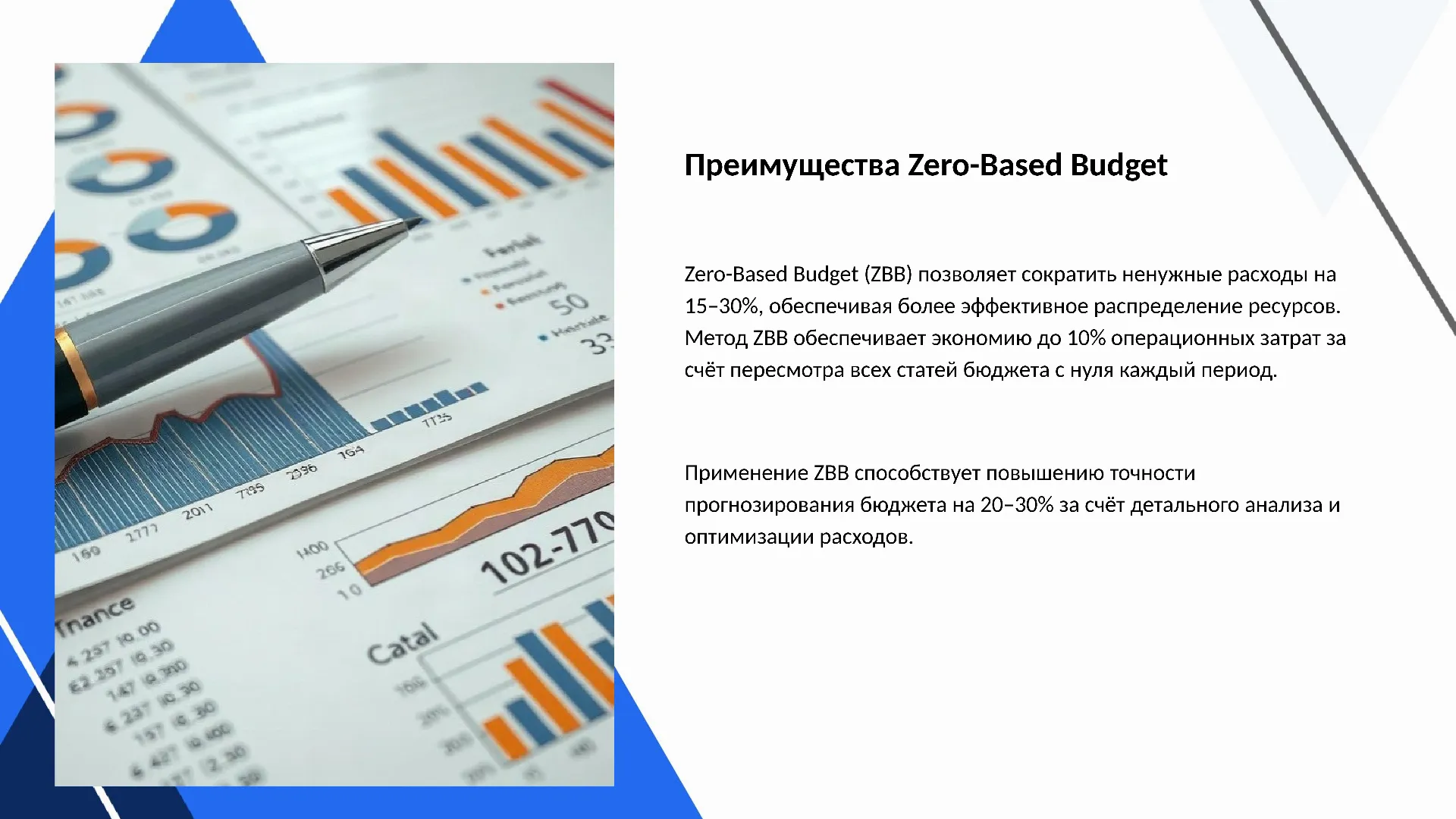 Преимущества Zero-Based Budget - слайд для презентации на тему 