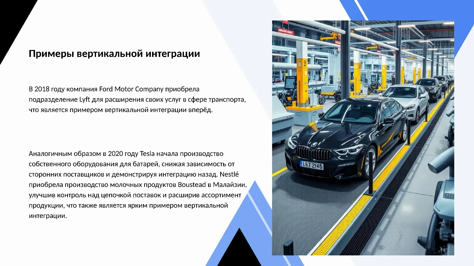 Примеры вертикальной интеграции - слайд для презентации на тему 